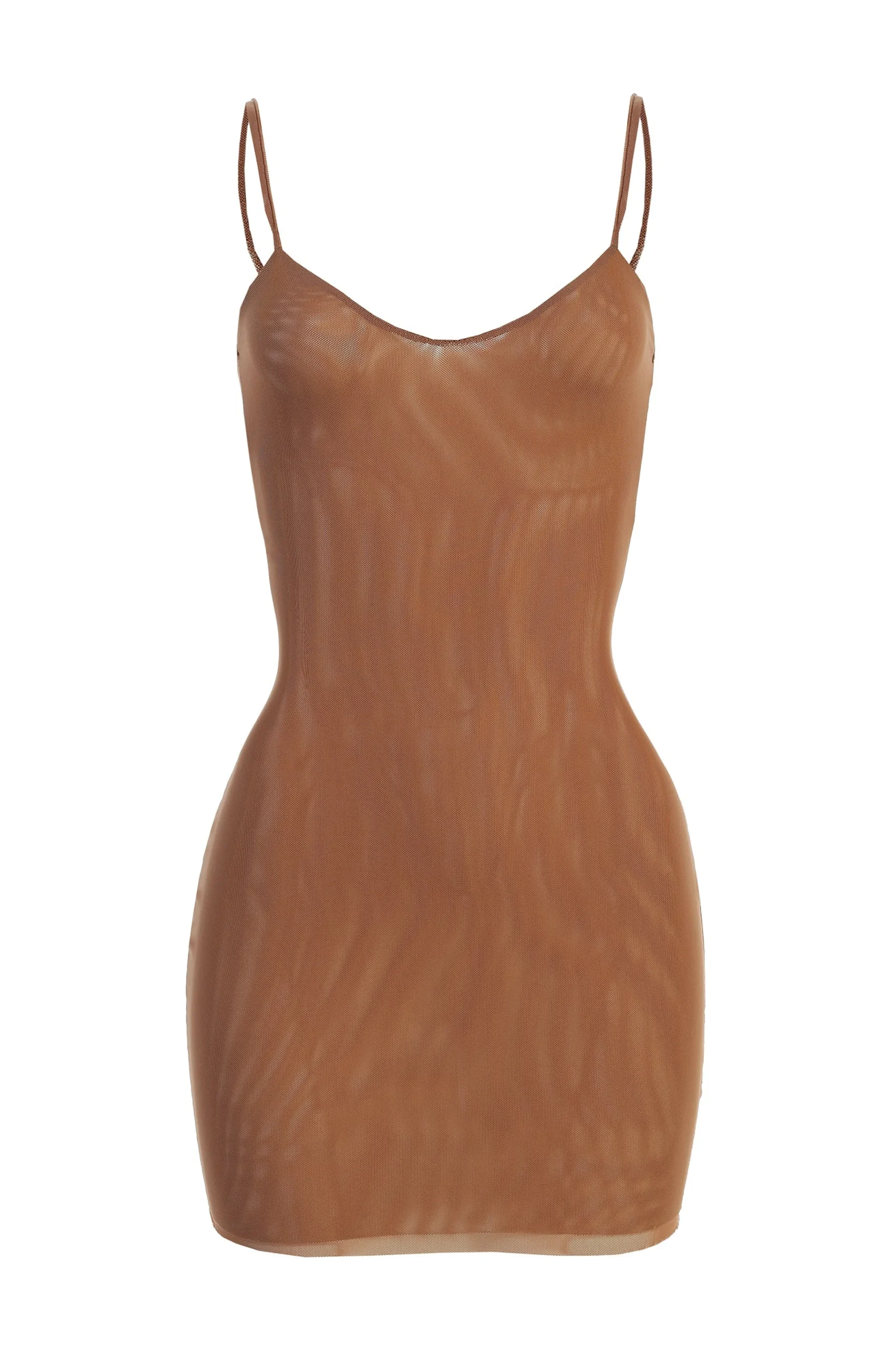 pecan_mesh_layering_mini__1.webp JLUXLABEL Pecan Mesh Layering Mini Dress Undergarment