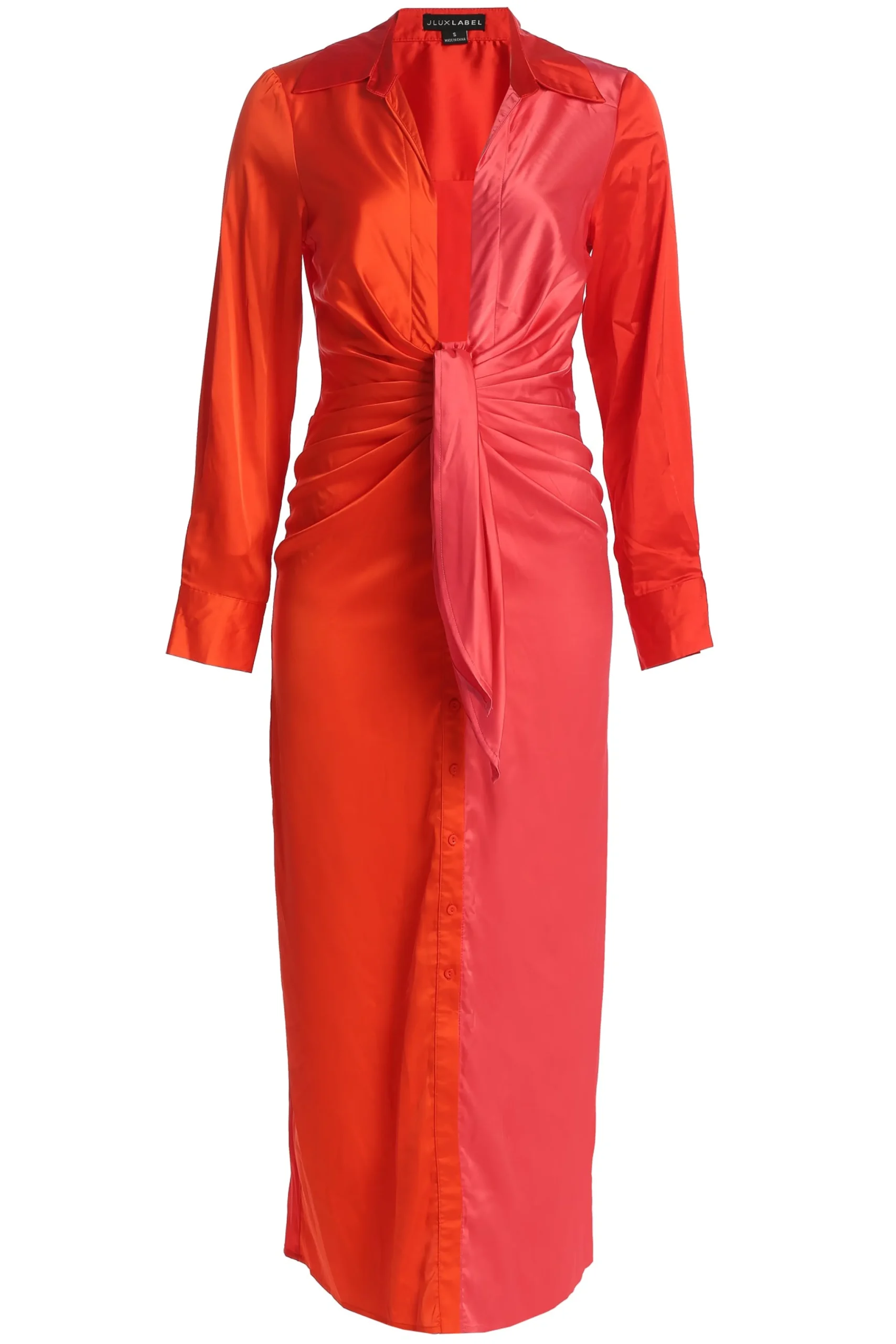 pink_color_block_satin_mi_3.webp JLUXLABEL Pink Color Block Satin Midi Dress