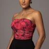 JLUXLABEL Pink Floral The Riviera Mesh Corset