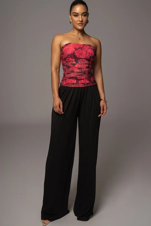 JLUXLABEL Pink Floral The Riviera Mesh Corset