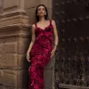 JLUXLABEL Pink La Costa Ruffle Maxi Dress