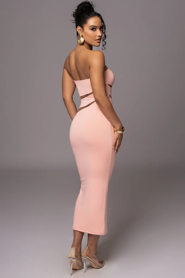 JLUXLABEL Pink Unpredictable Midi Dress