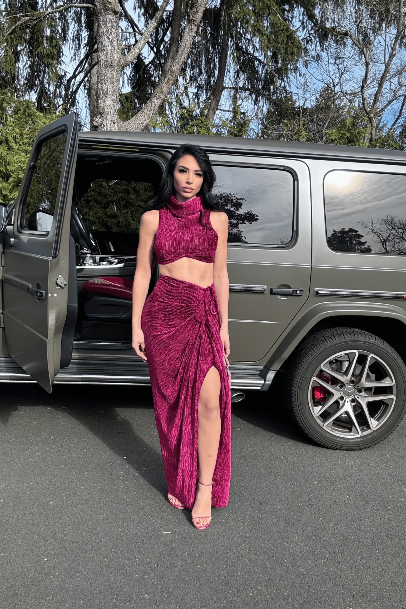 red_chosen_one_velvet_ski_1.webp JLUXLABEL Red Chosen One Velvet Skirt Set