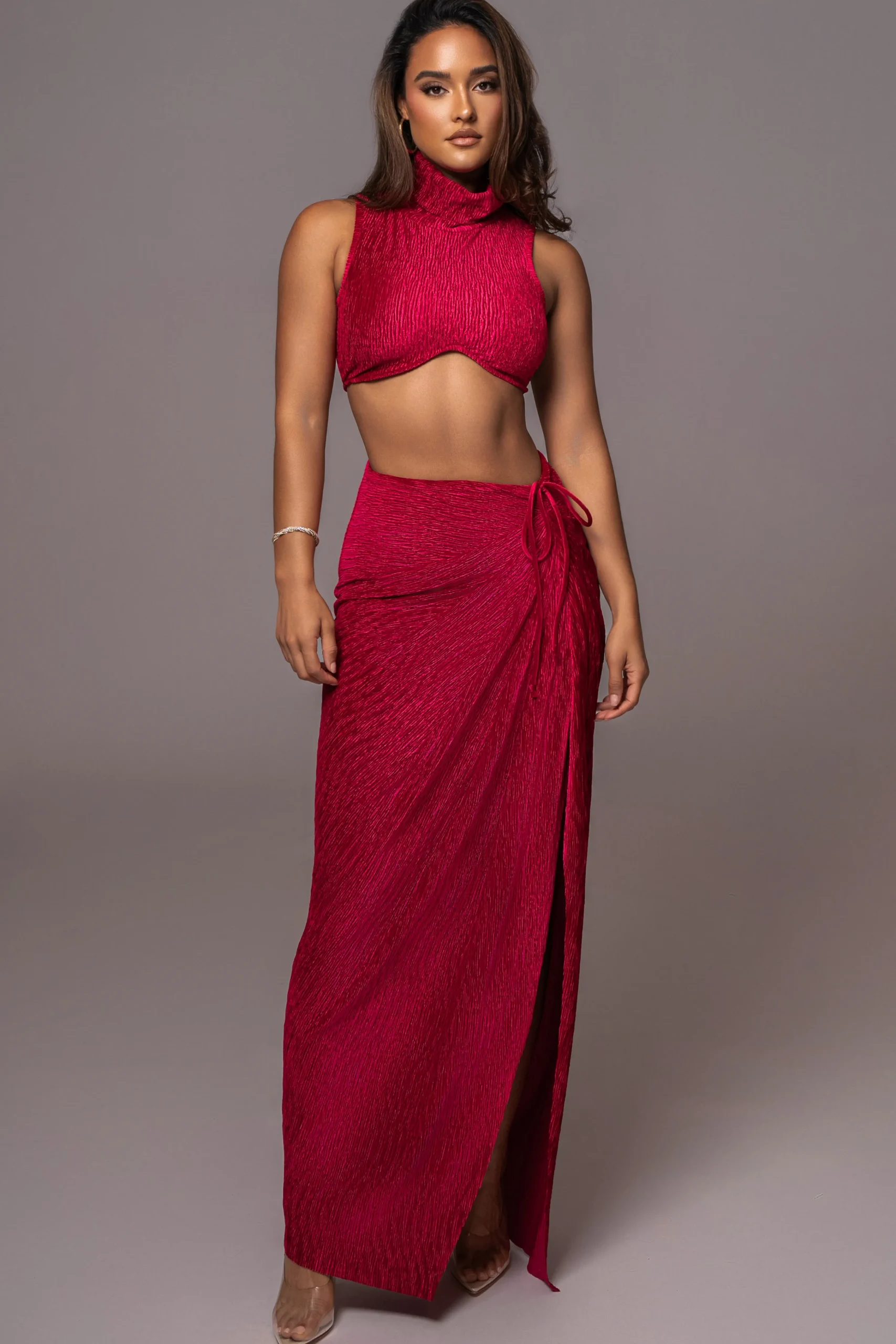 red_chosen_one_velvet_ski_4.webp JLUXLABEL Red Chosen One Velvet Skirt Set