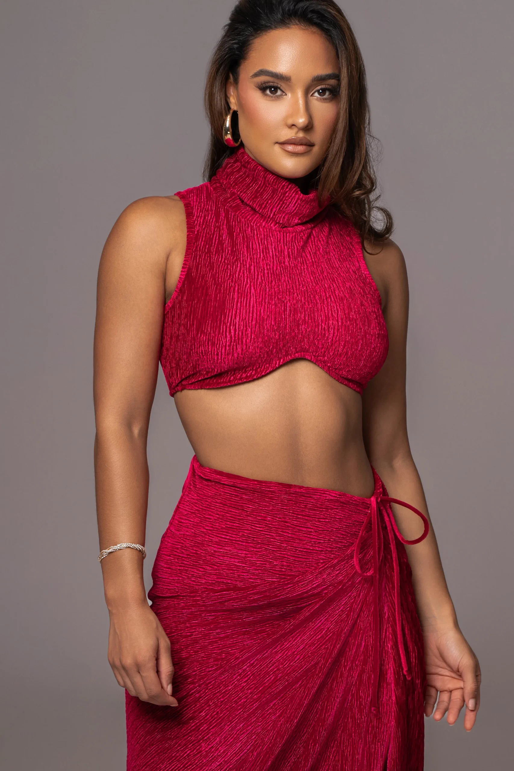 red_chosen_one_velvet_ski_8.webp JLUXLABEL Red Chosen One Velvet Skirt Set
