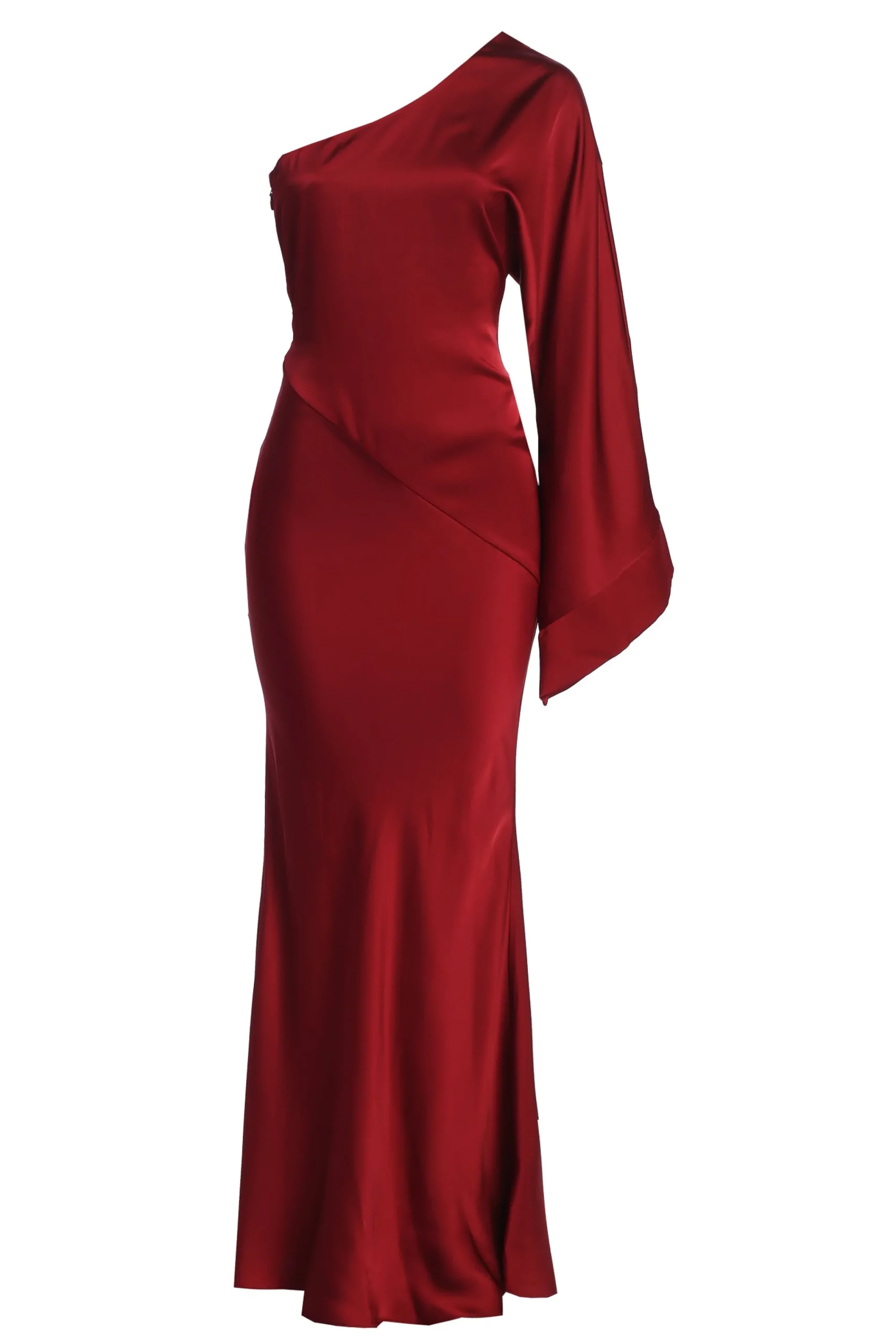 red_femme_drape_maxi_dres_1.webp JLUXLABEL Red Femme Drape Maxi Dress