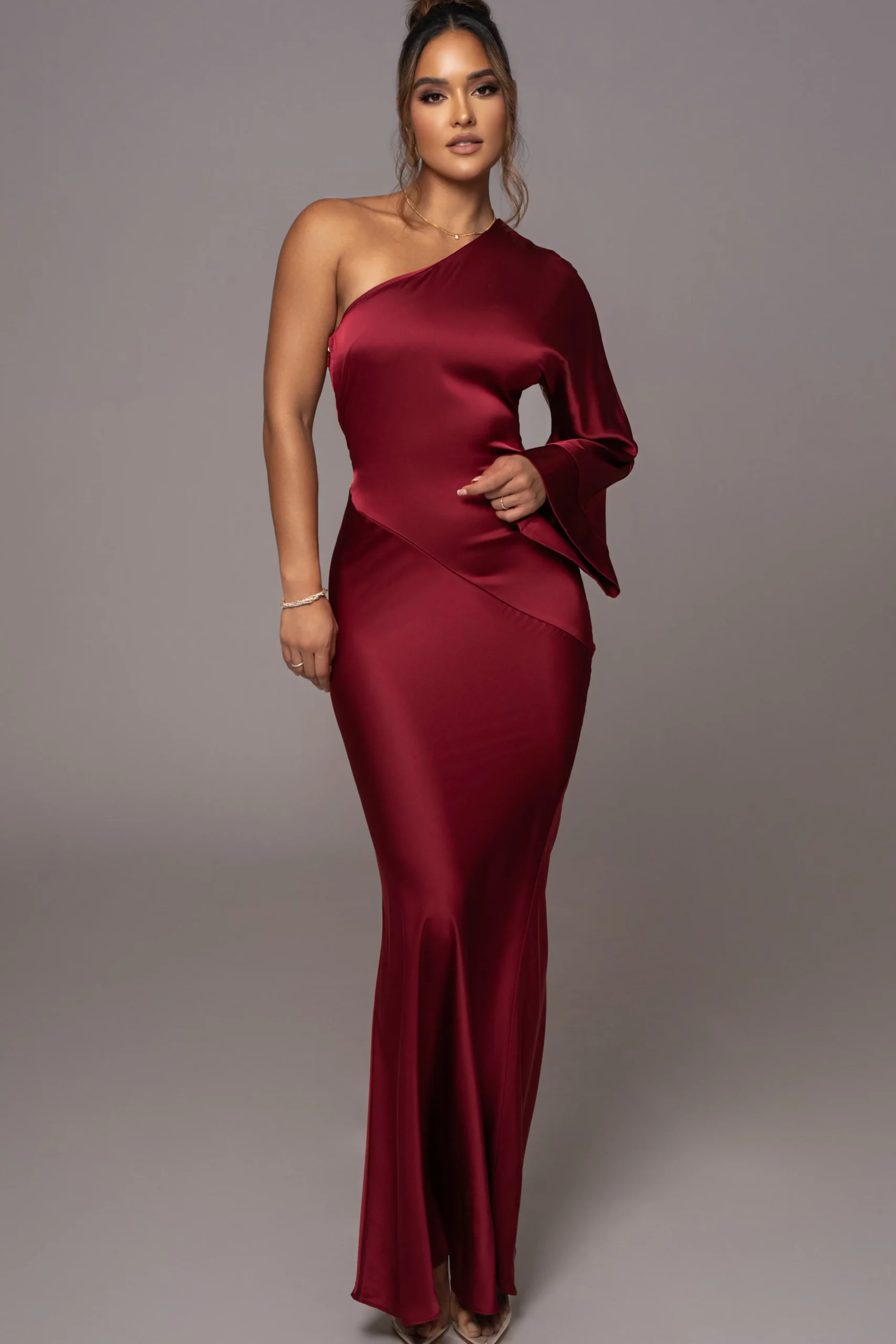 red_femme_drape_maxi_dres_2.webp JLUXLABEL Red Femme Drape Maxi Dress