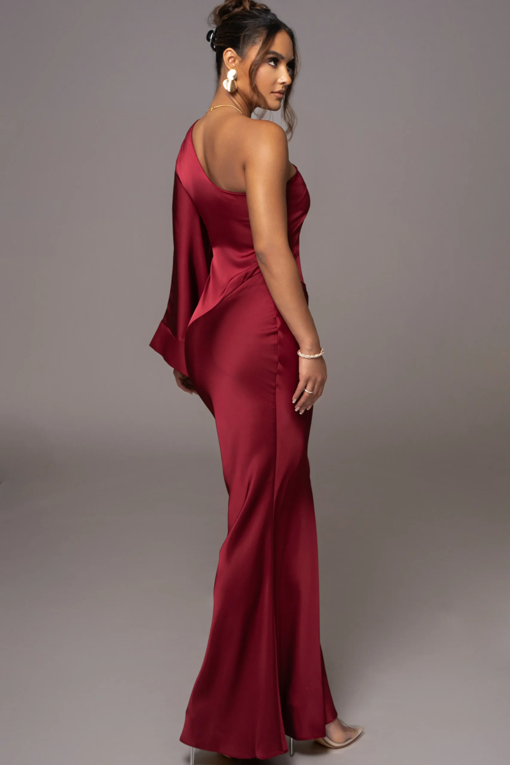 red_femme_drape_maxi_dres_7.webp JLUXLABEL Red Femme Drape Maxi Dress