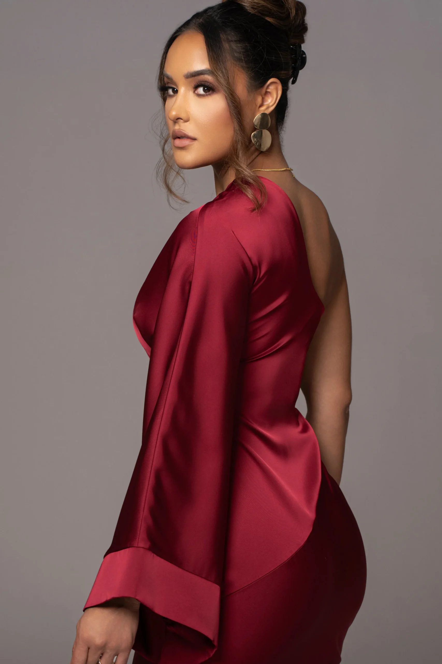 red_femme_drape_maxi_dres_8.webp JLUXLABEL Red Femme Drape Maxi Dress