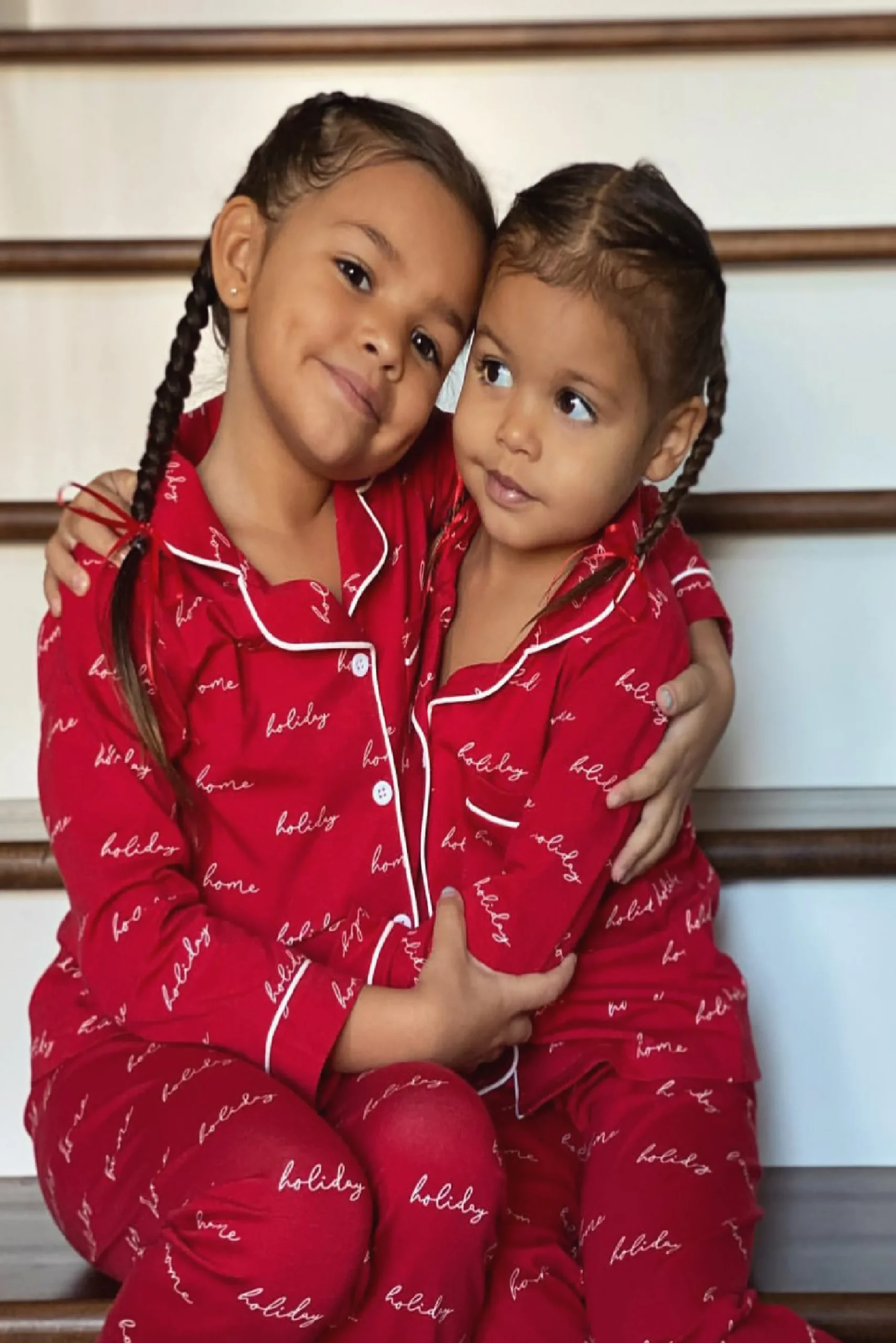 red_home_for_the_holidays_1-1.webp Kids JLUXLABEL Red Home For The Holidays Kids Pajama Set