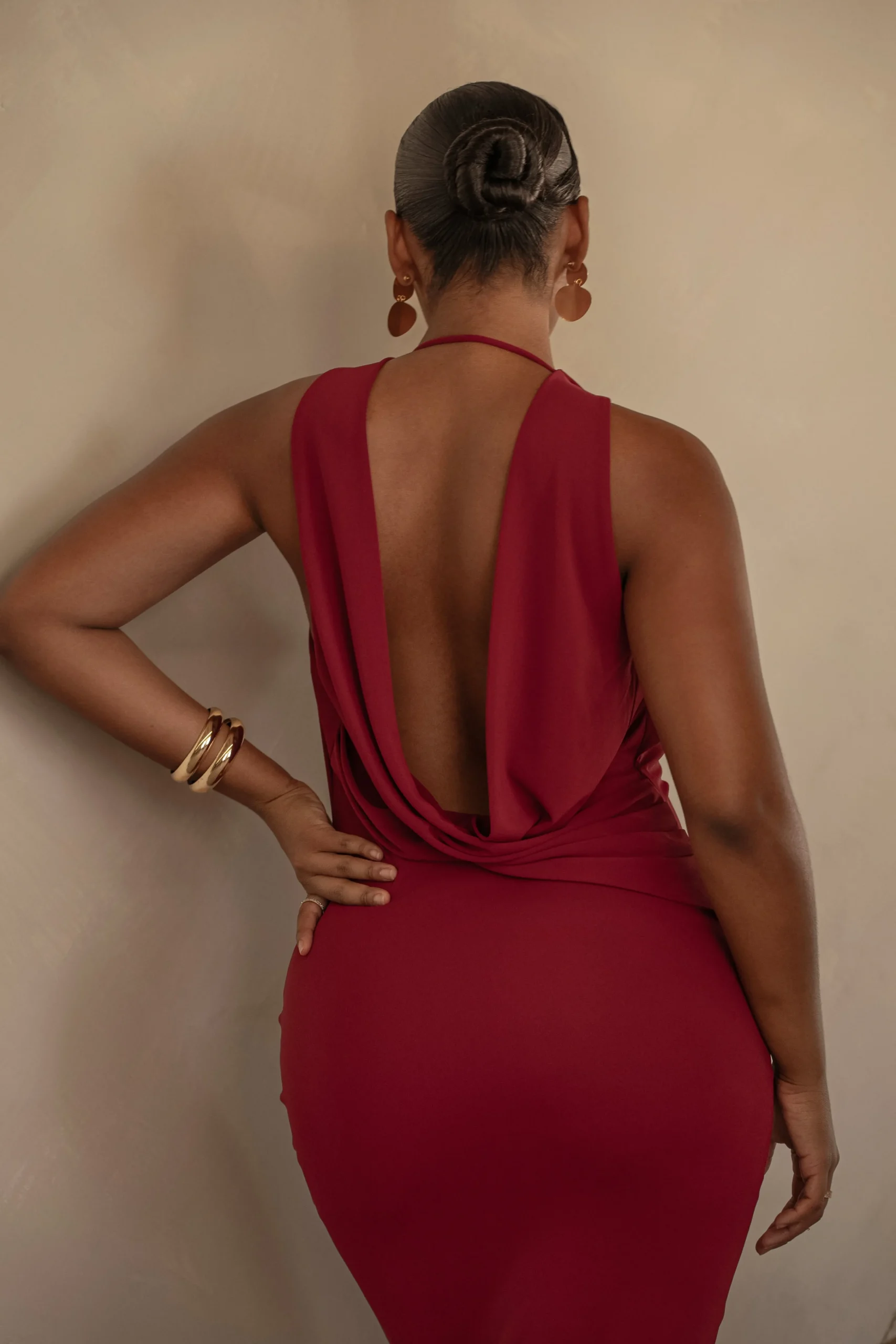 red_infinite_allure_cowl__15.webp JLUXLABEL Red Infinite Allure Cowl Neck Dress