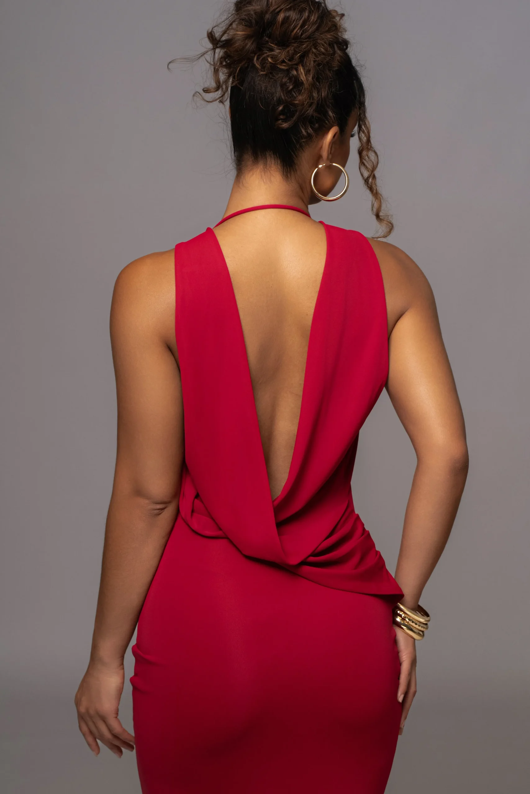 red_infinite_allure_cowl__16.webp JLUXLABEL Red Infinite Allure Cowl Neck Dress