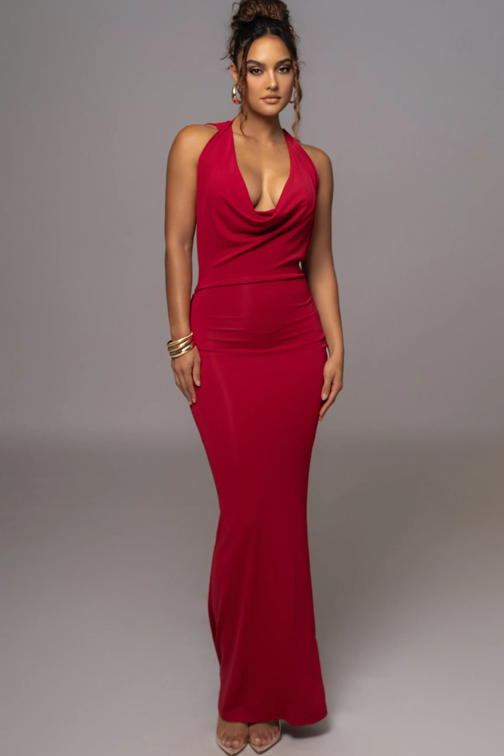 red_infinite_allure_cowl__6.webp JLUXLABEL Red Infinite Allure Cowl Neck Dress