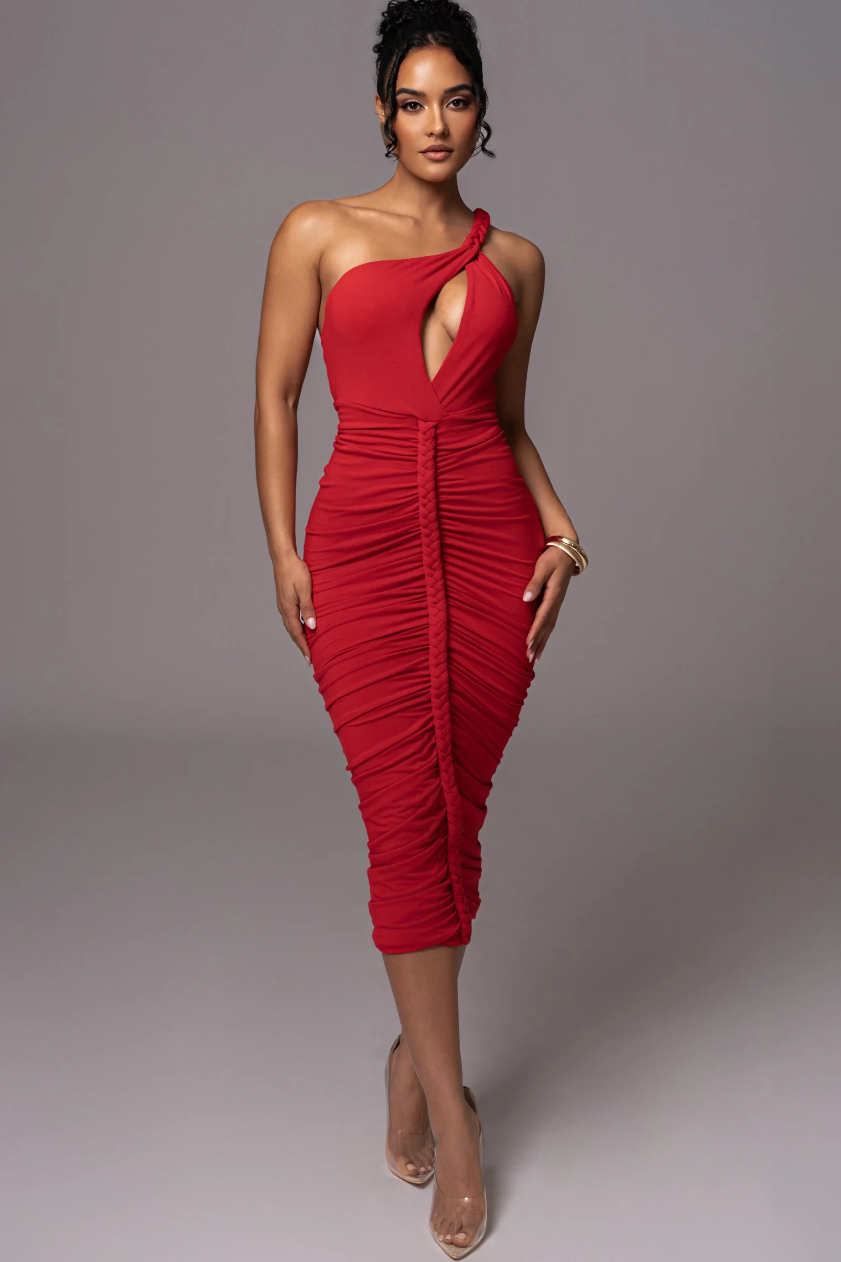 red_jess_ruched_midi_dres_0.webp JLUXLABEL Red Jess Ruched Midi Dress