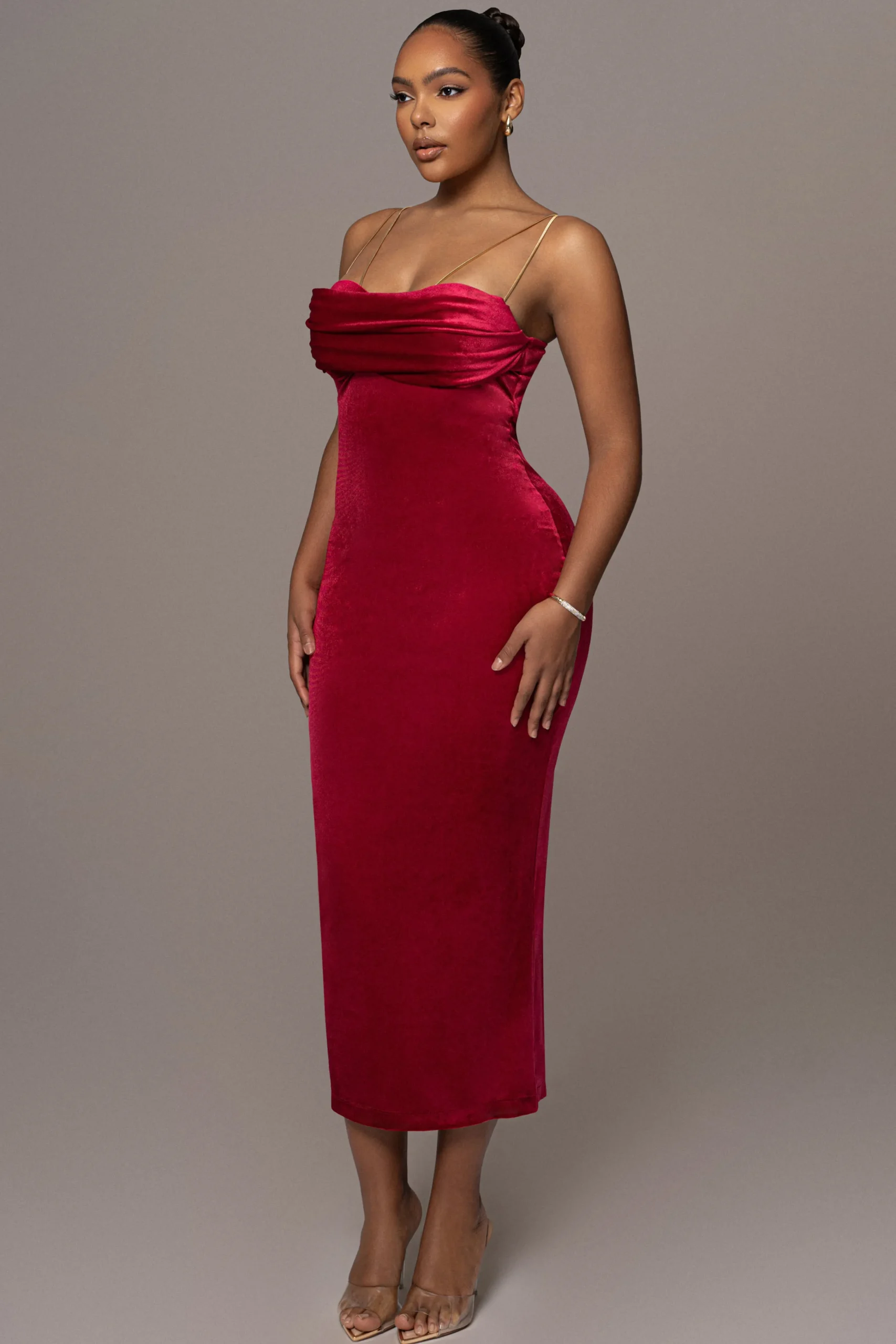 red_josanna_velvet_midi_d_12.webp JLUXLABEL Red JOSANNA VELVET MIDI DRESS