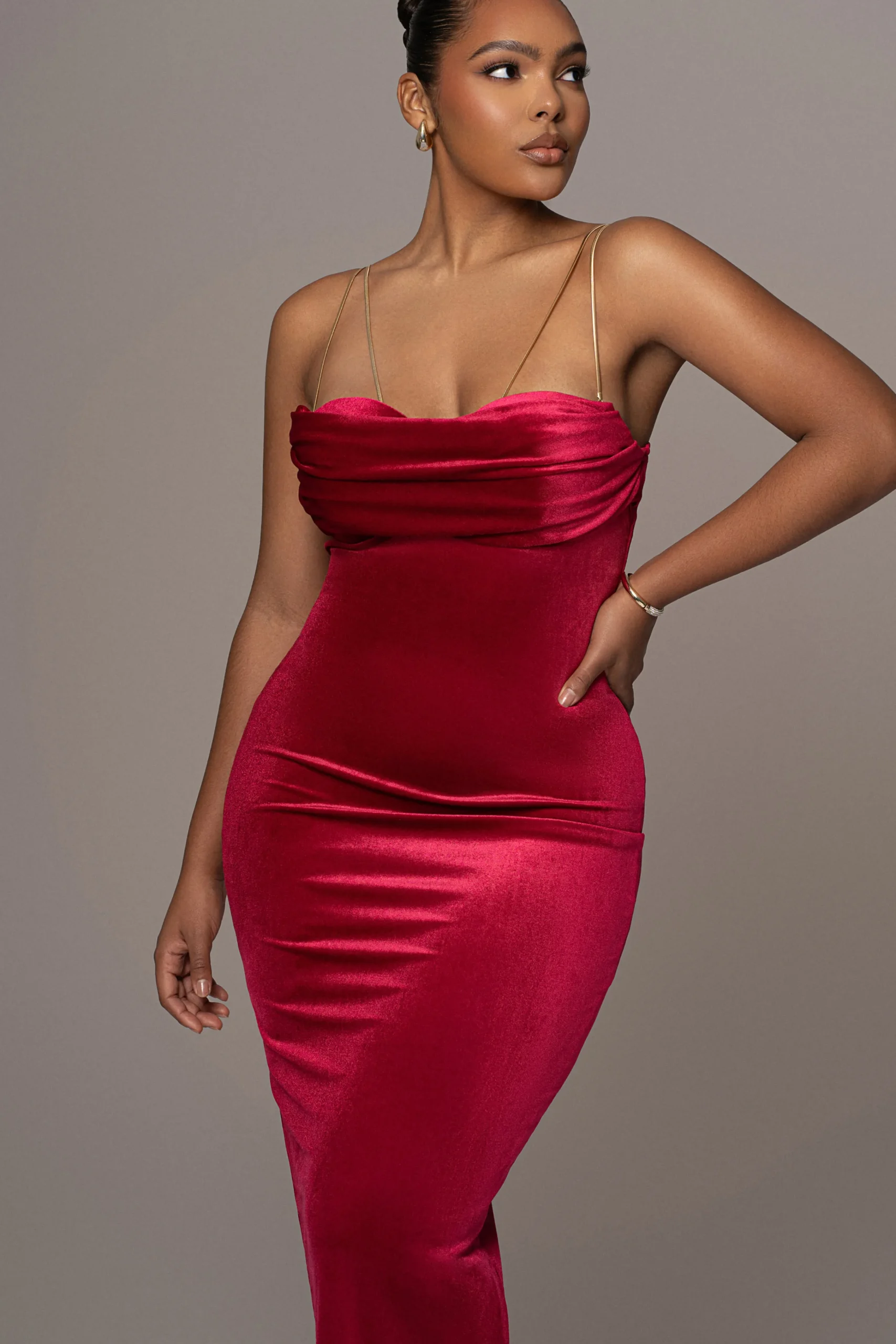 red_josanna_velvet_midi_d_13.webp JLUXLABEL Red JOSANNA VELVET MIDI DRESS