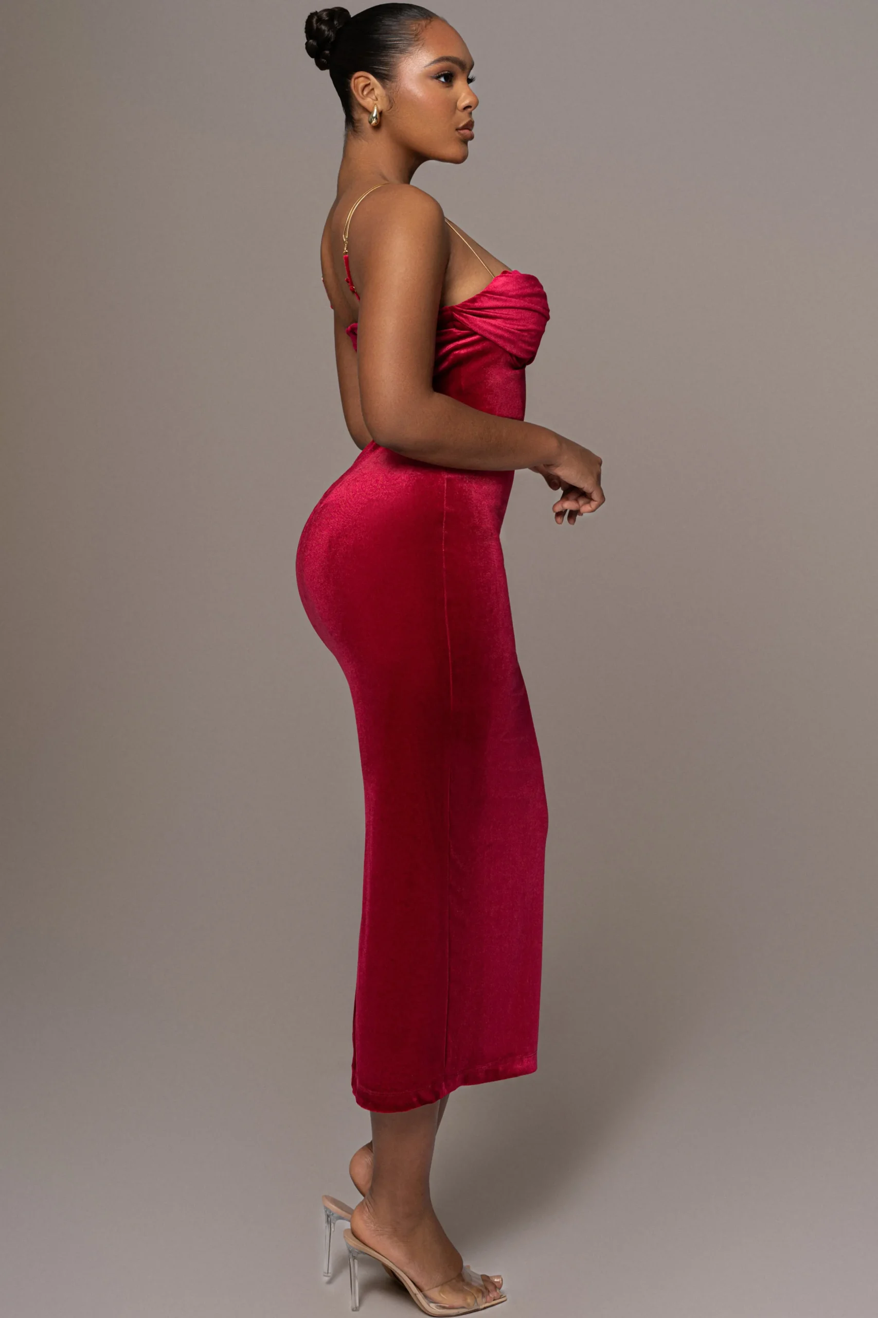 red_josanna_velvet_midi_d_17.webp JLUXLABEL Red JOSANNA VELVET MIDI DRESS