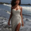 JLUXLABEL Sage Celestial Drape Maxi Dress