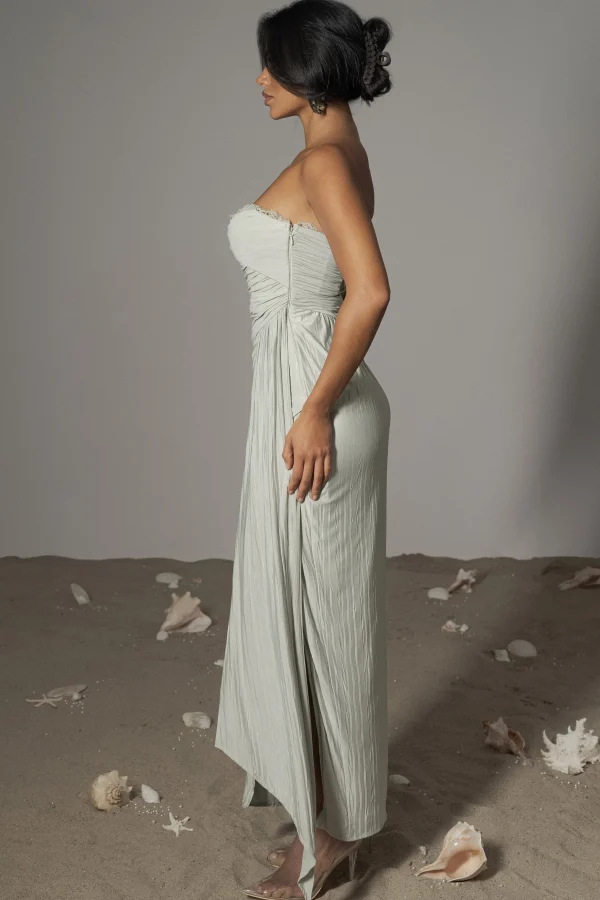 JLUXLABEL Sage Celestial Drape Maxi Dress