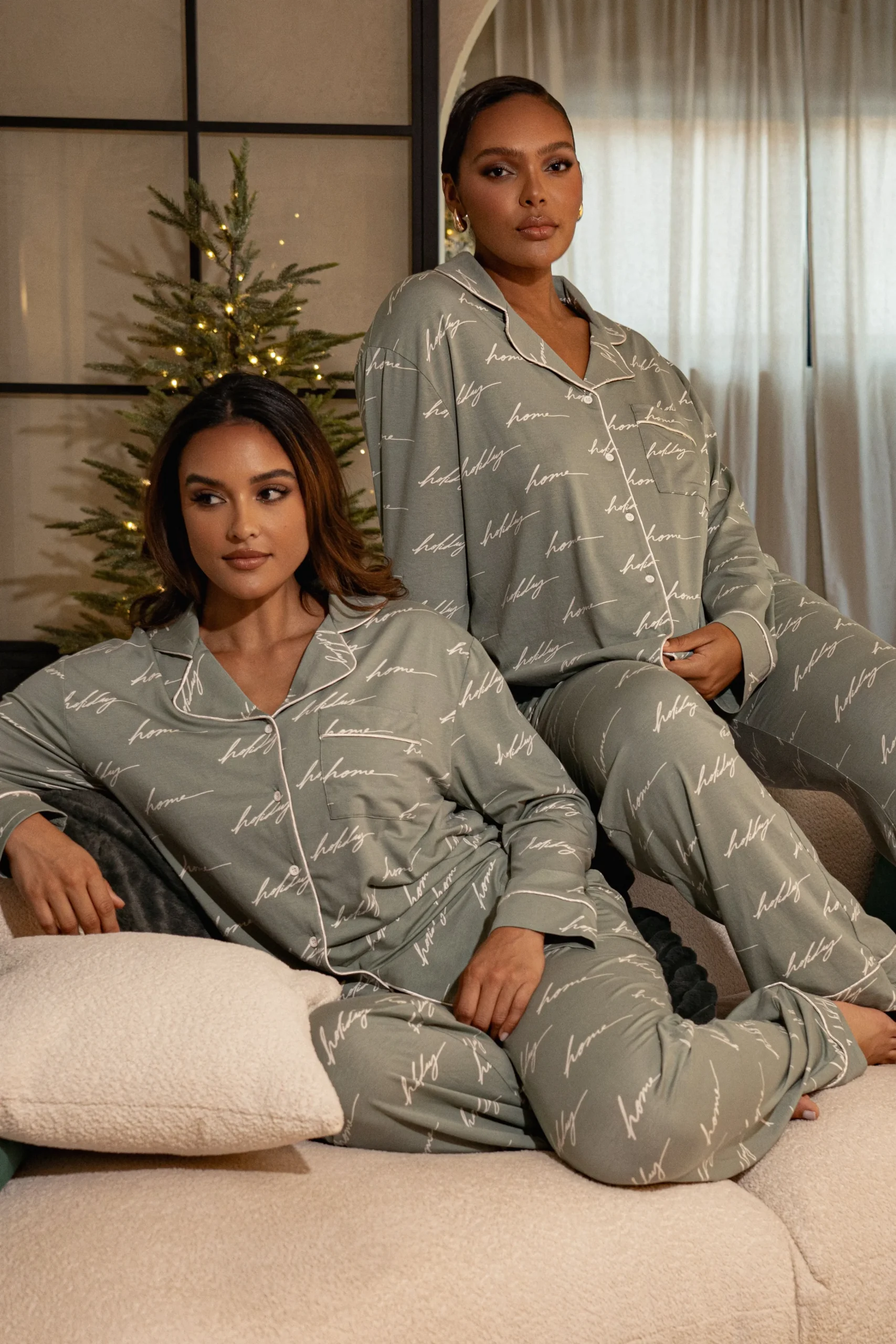 sage_home_for_the_holiday_2.webp JLUXLABEL Sage Home For The Holidays Adult Pajama Set