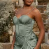 JLUXLABEL Sage Leo Matte Satin Bustier