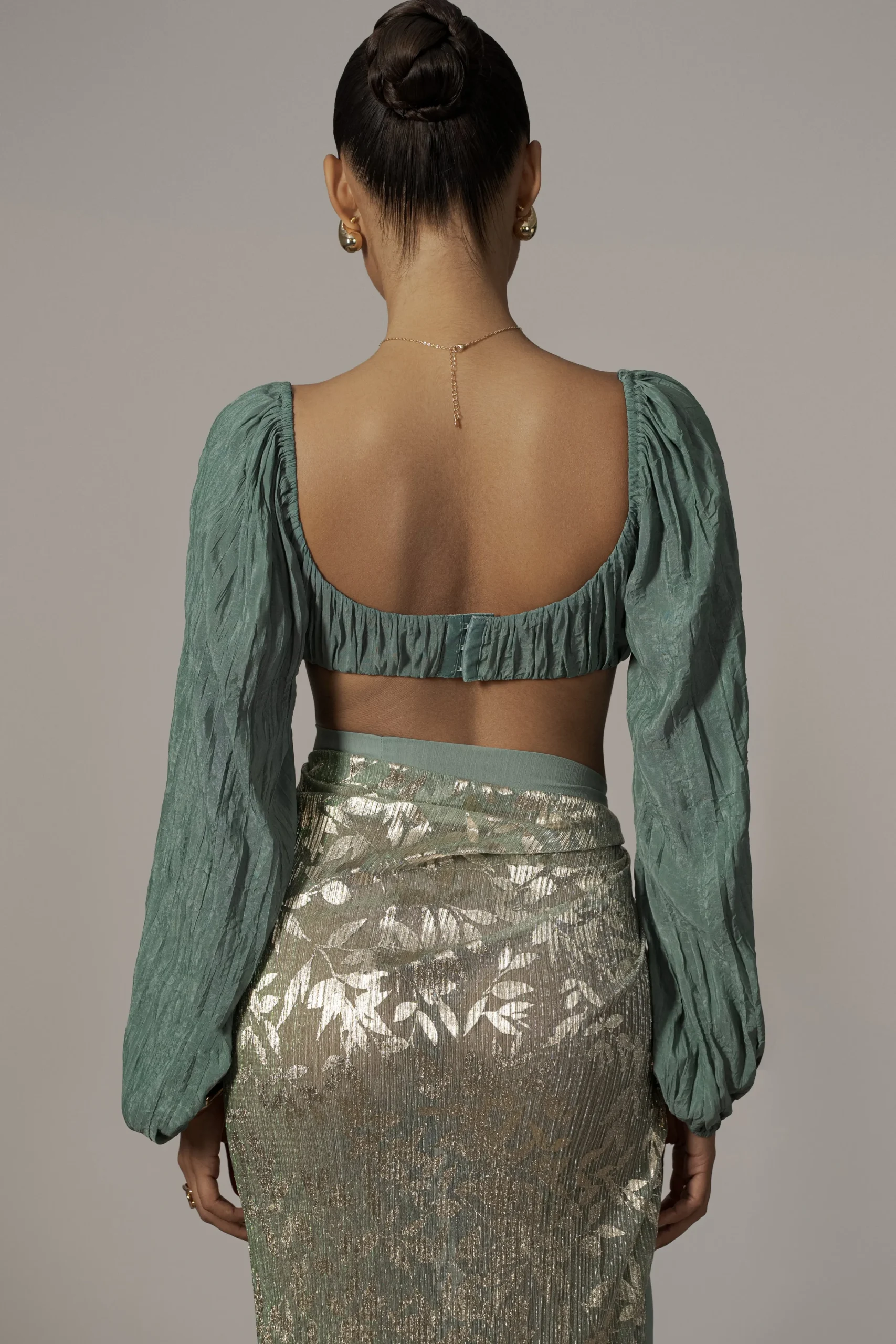 sage_positano_printed_sar_14.webp JLUXLABEL Sage Positano Printed Sarong Skirt