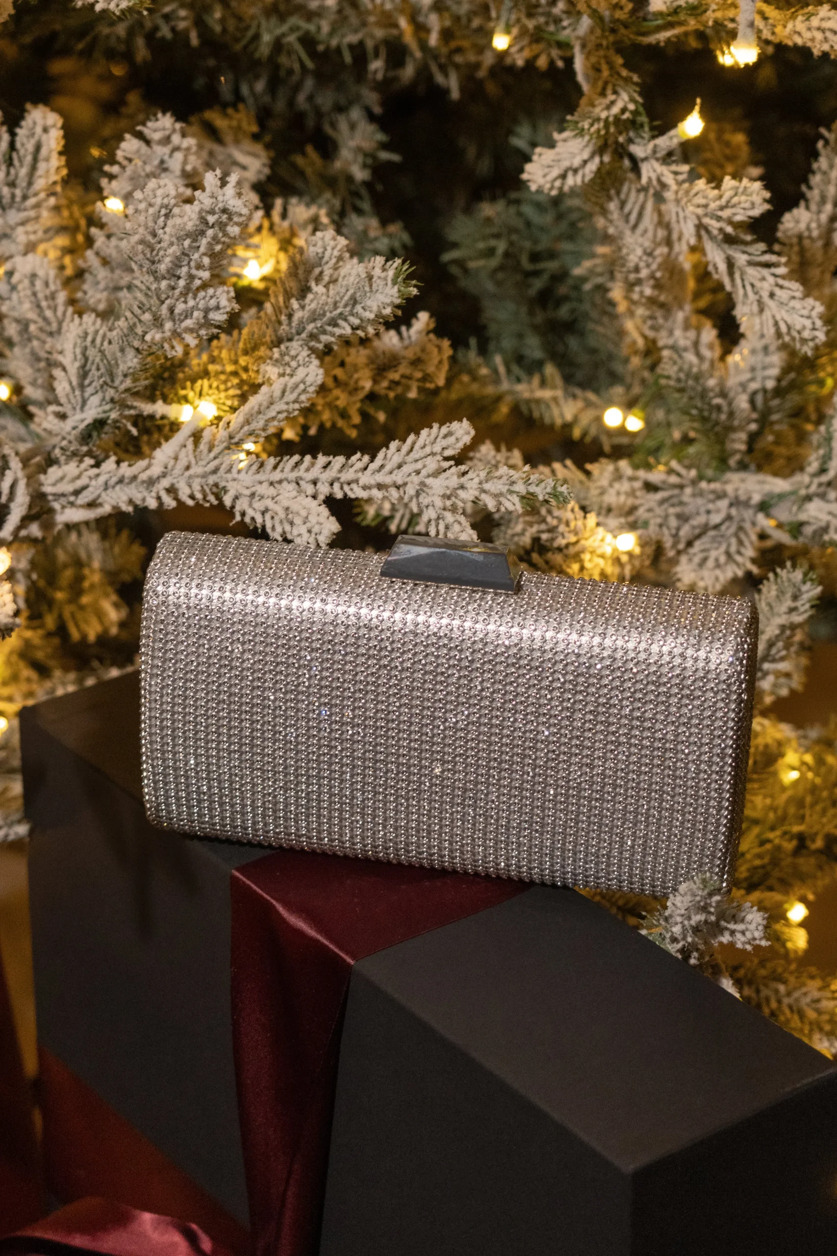 silver_diamante_clutch_ba_0.webp JLUXLABEL Silver Diamante Clutch Bag