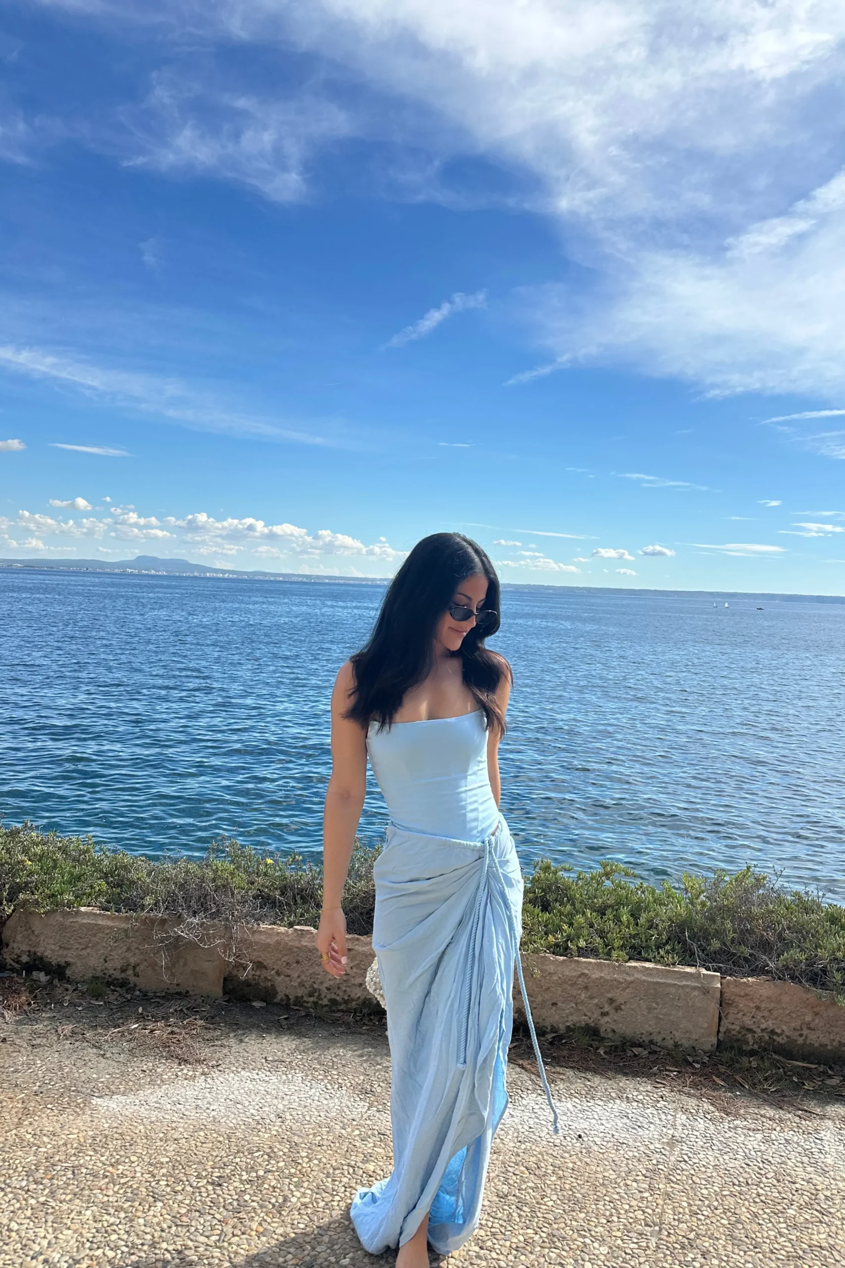 sky_blue_noelia_linen_sli_3.webp JLUXLABEL Sky Blue Noelia Linen Slit Skirt