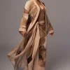 JLUXLABEL Tan Abstract Alissa Printed Duster