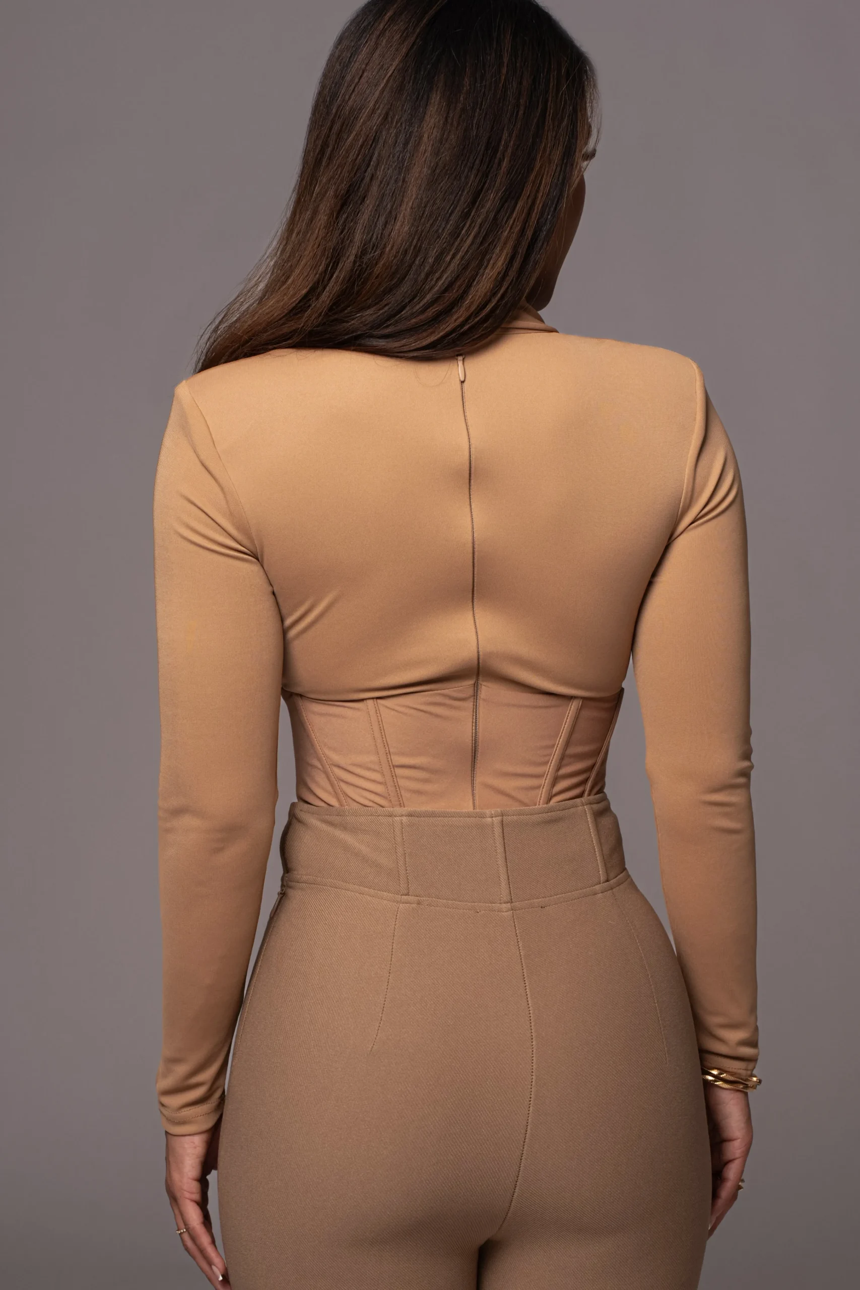 tan_drape_corset_bodysuit_10.webp JLUXLABEL Tan Drape Corset Bodysuit