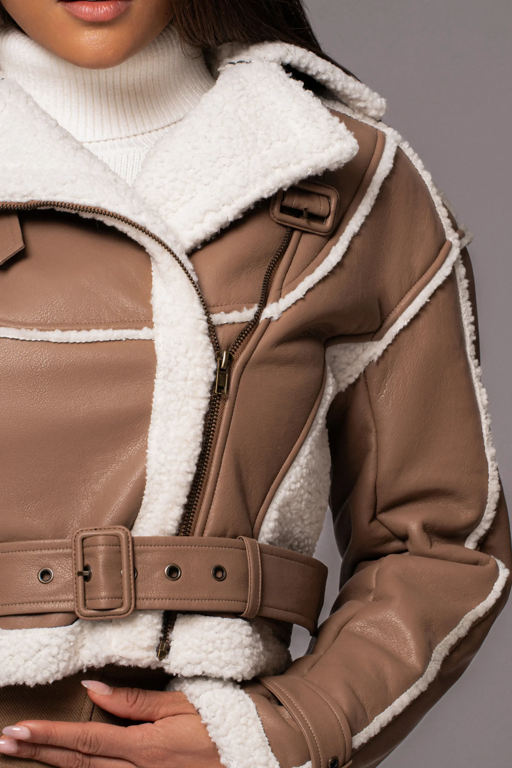 tan_faux_leather_sherpa_j_4.webp JLUXLABEL Tan Faux Leather Sherpa Jacket