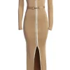 JLUXLABEL Tan Juki Maxi Dress