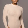 JLUXLABEL Tan Kimber High Neck Bodysuit
