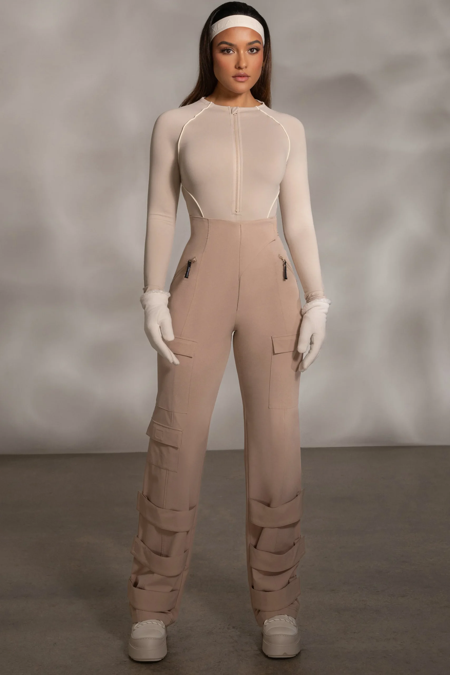 tan_nyah_nylon_utility_pa_0.webp JLUXLABEL Tan Nyah Nylon Utility Pants