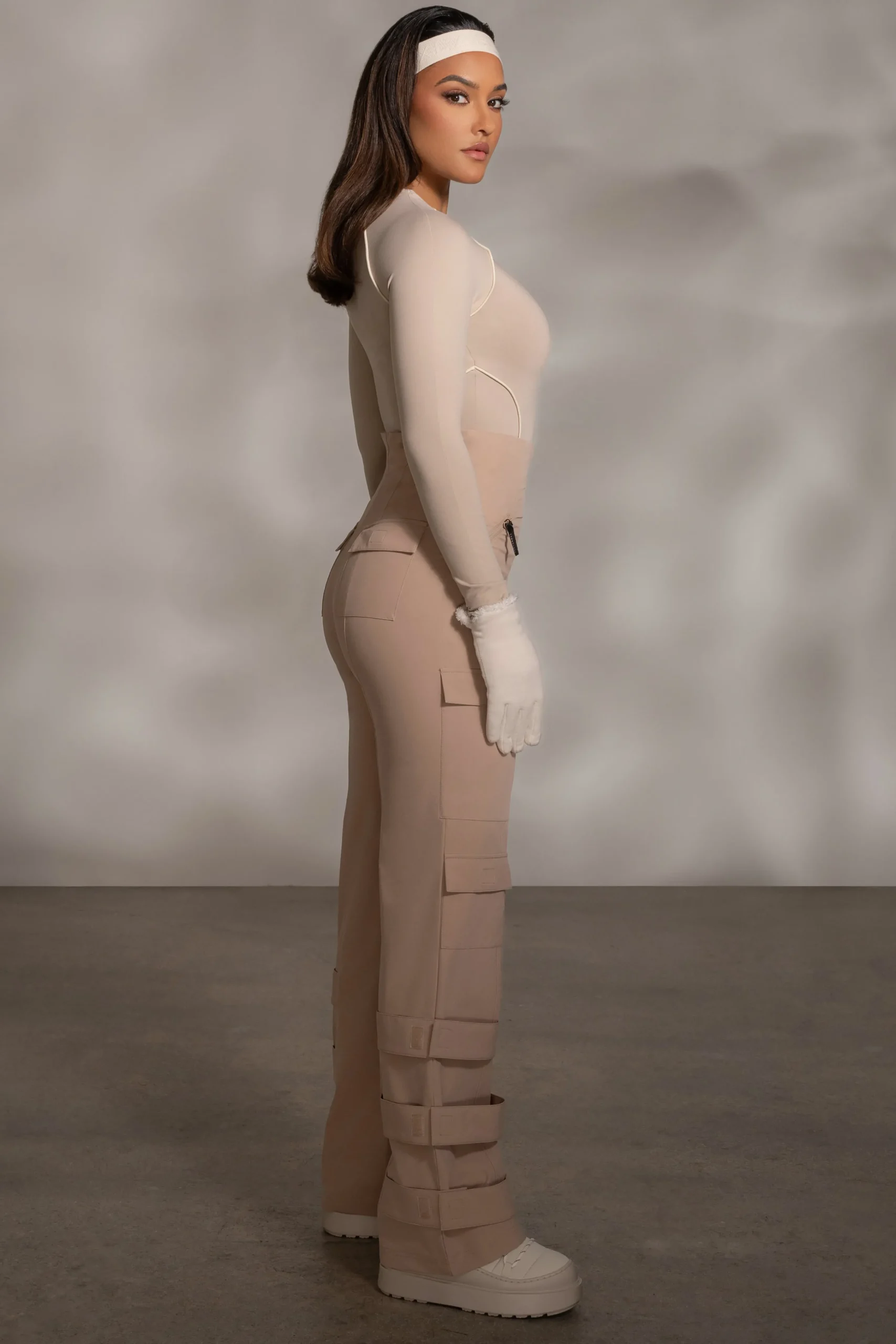 tan_nyah_nylon_utility_pa_7.webp JLUXLABEL Tan Nyah Nylon Utility Pants