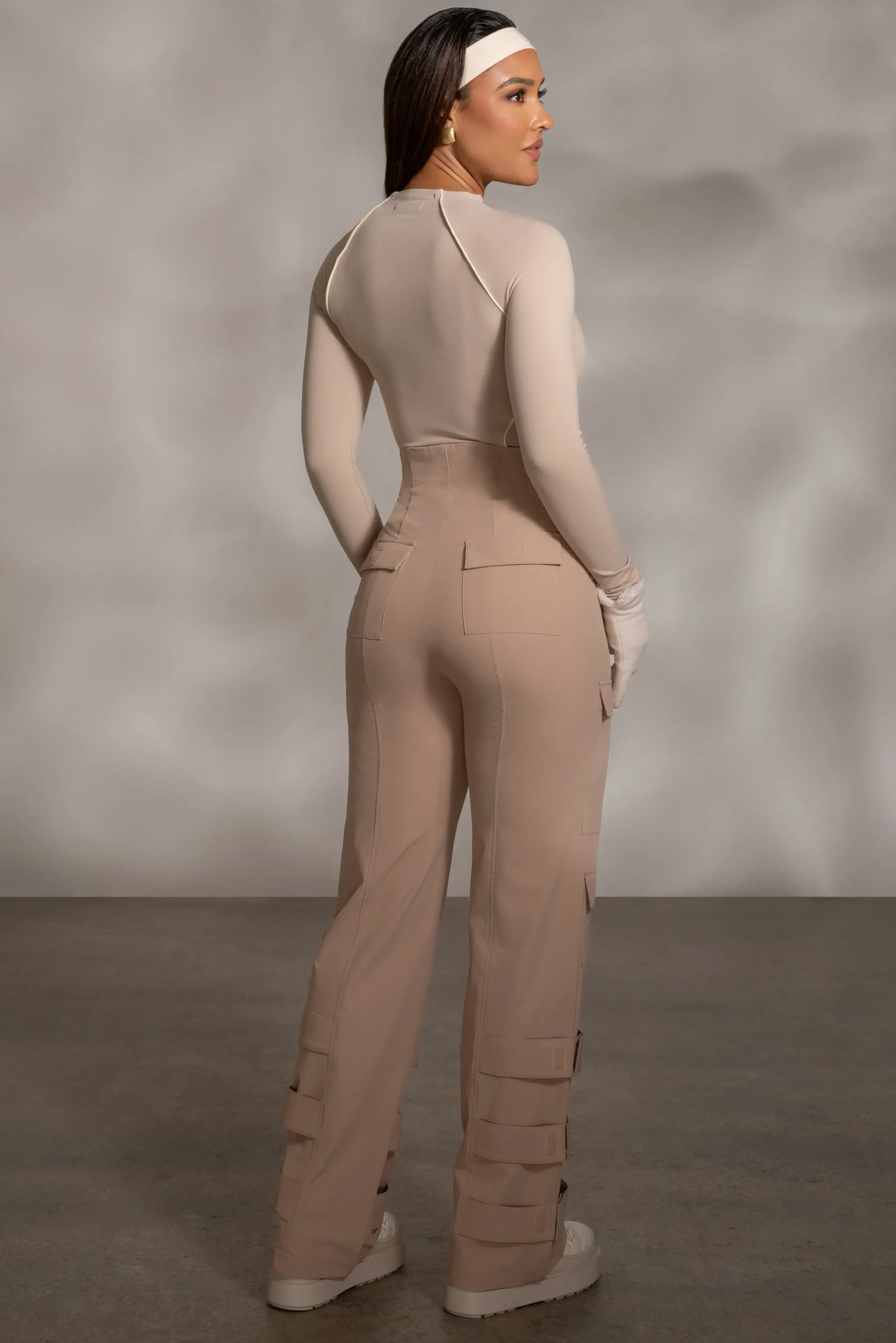 tan_nyah_nylon_utility_pa_8.webp JLUXLABEL Tan Nyah Nylon Utility Pants