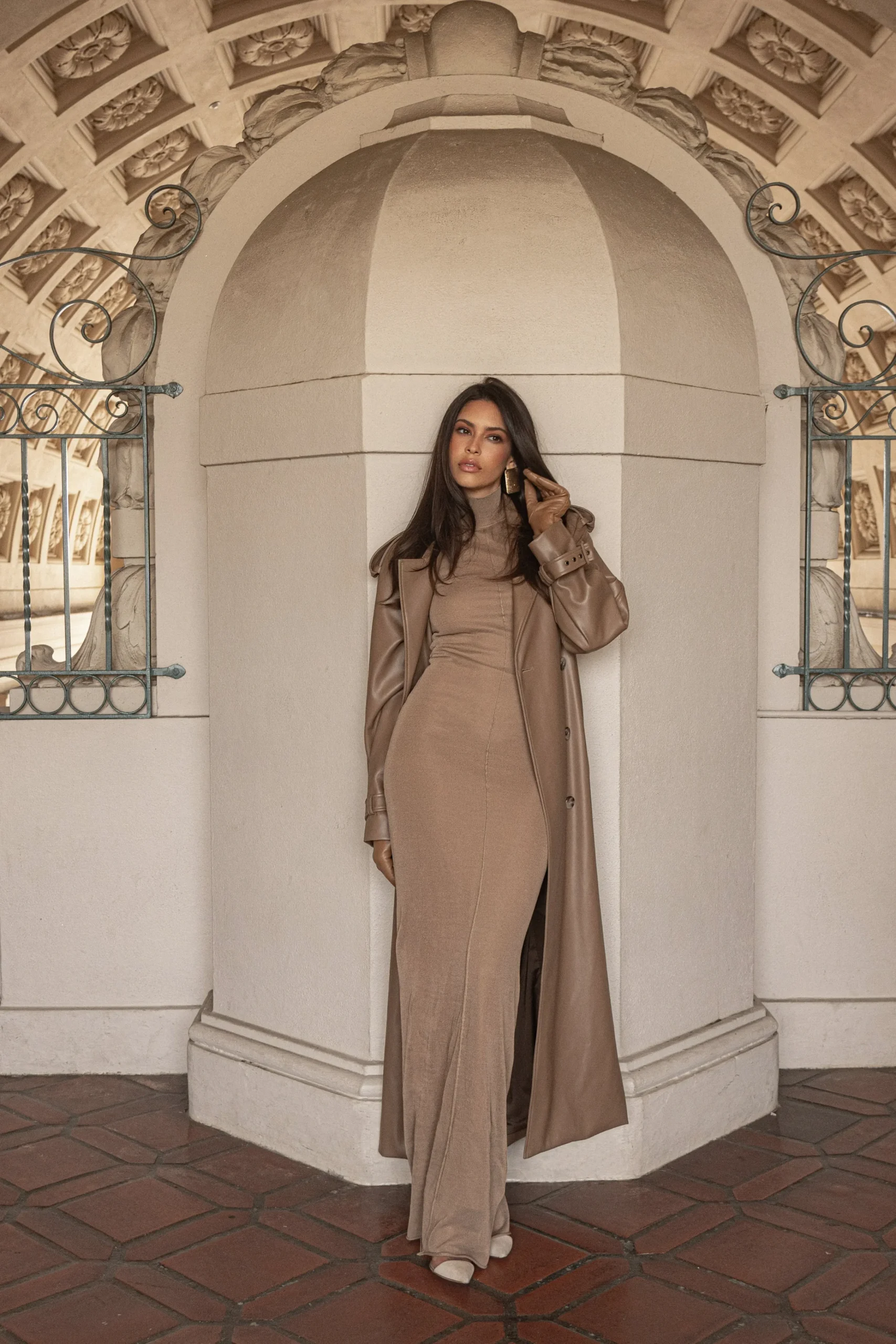 tan_odin_faux_leather_coa_2.webp JLUXLABEL Tan Odin Faux Leather Coat