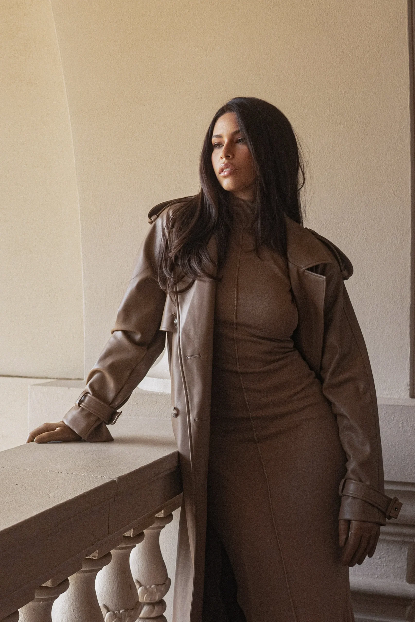 tan_odin_faux_leather_coa_8.webp JLUXLABEL Tan Odin Faux Leather Coat