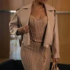 JLUXLABEL Tan Raja Faux Leather Jacket