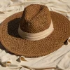 JLUXLABEL Tan Resort Ready Straw Hat