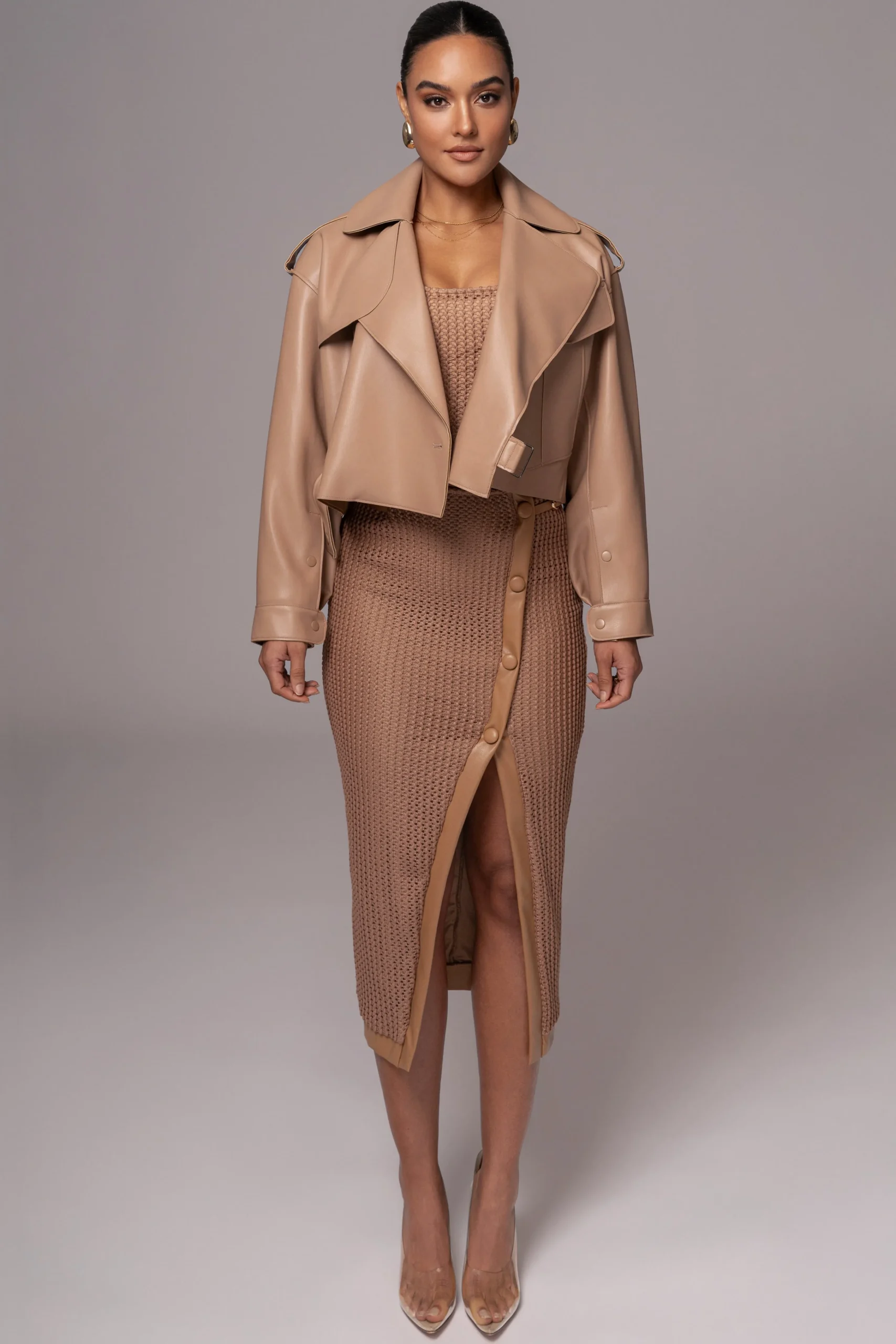 tan_textured_mystique_mid_4.webp JLUXLABEL Tan Textured Mystique Midi Skirt