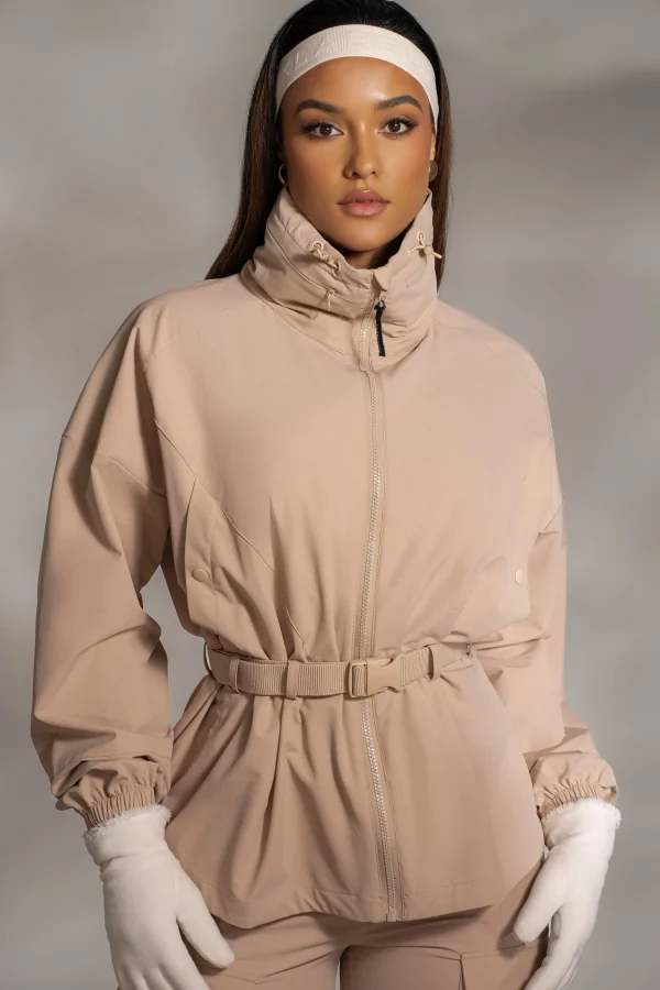 JLUXLABEL Tan Willow Belted Jacket