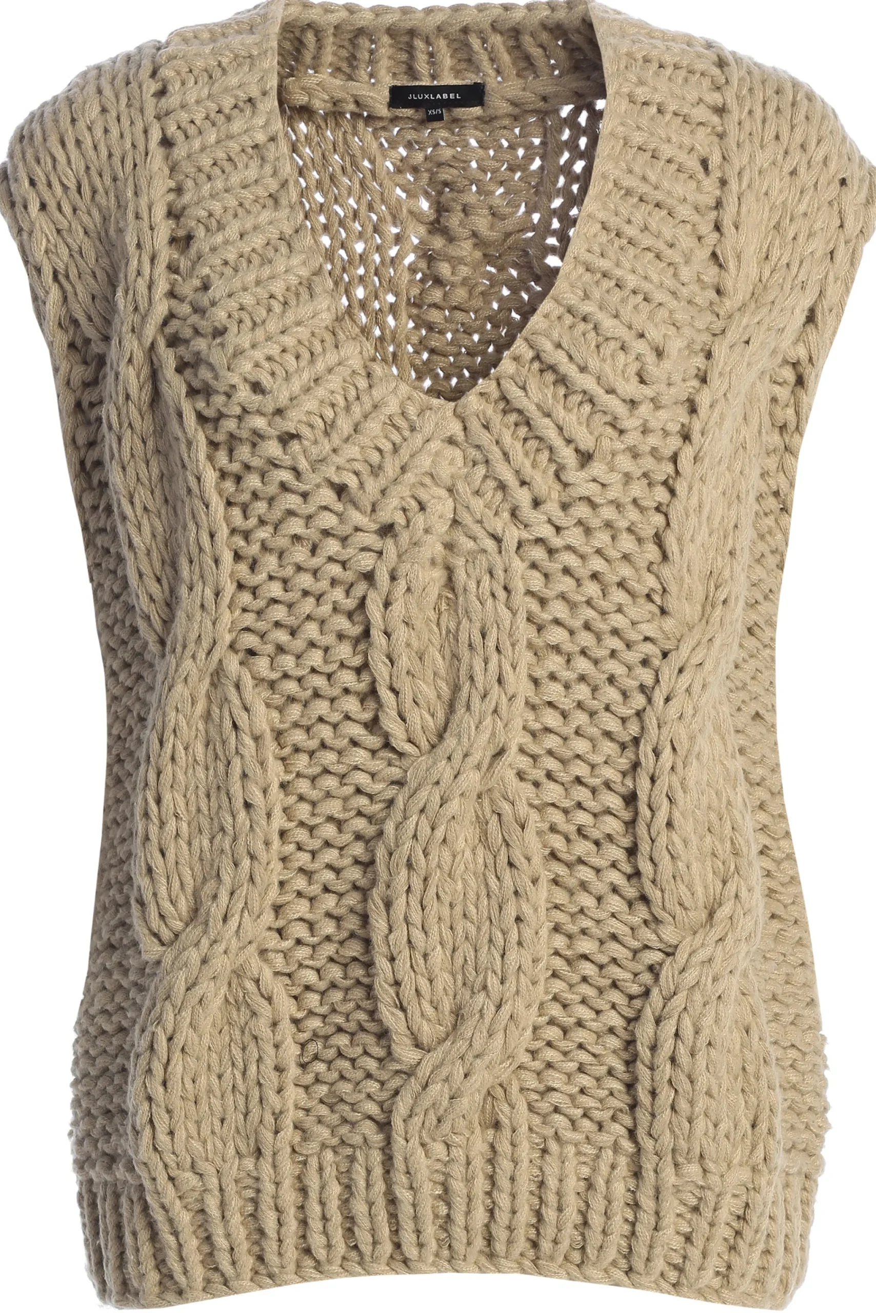 taupe_mari_cable_knit_ves_0.webp JLUXLABEL Taupe Mari Cable Knit Vest