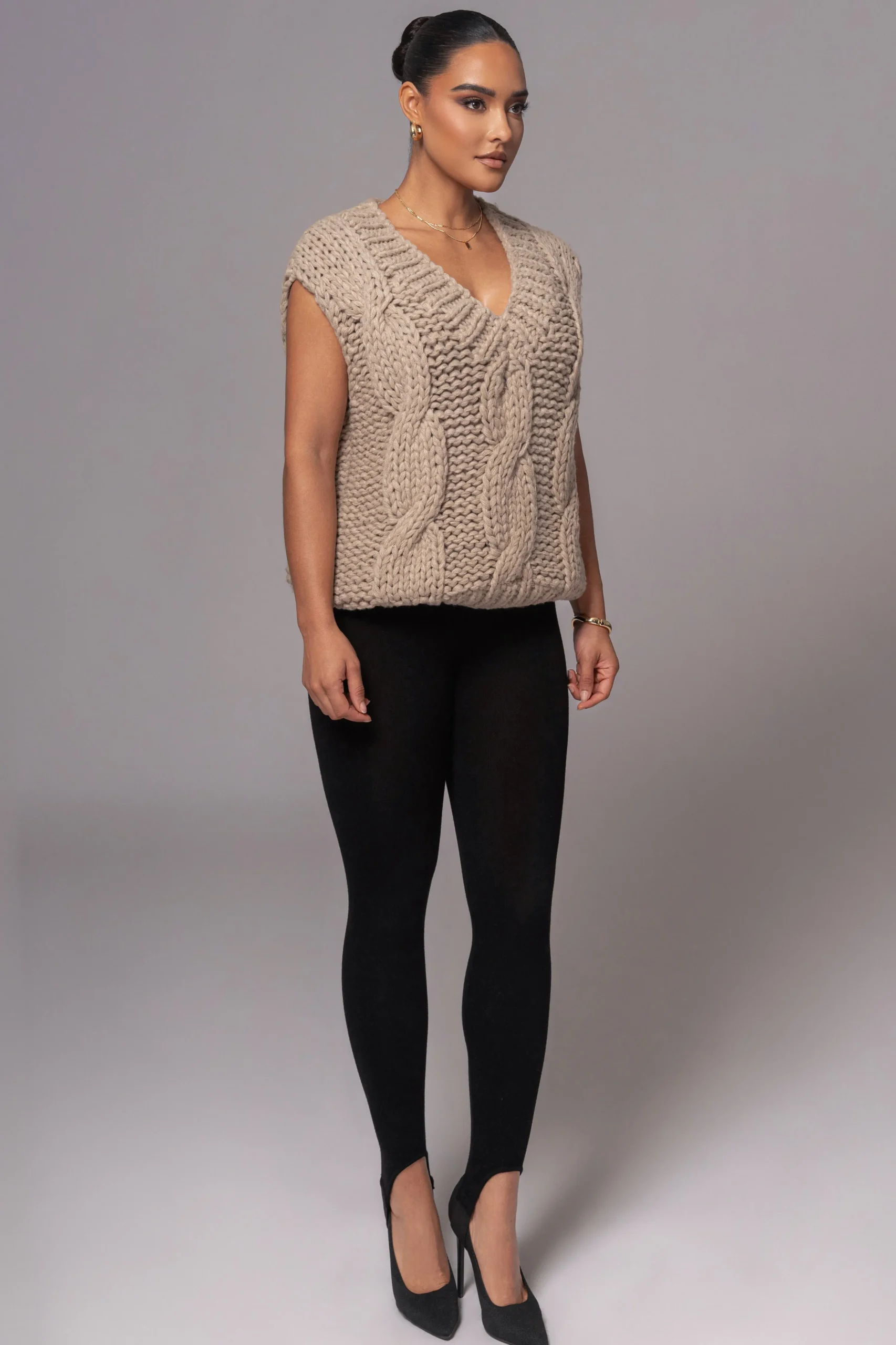 taupe_mari_cable_knit_ves_4.webp JLUXLABEL Taupe Mari Cable Knit Vest