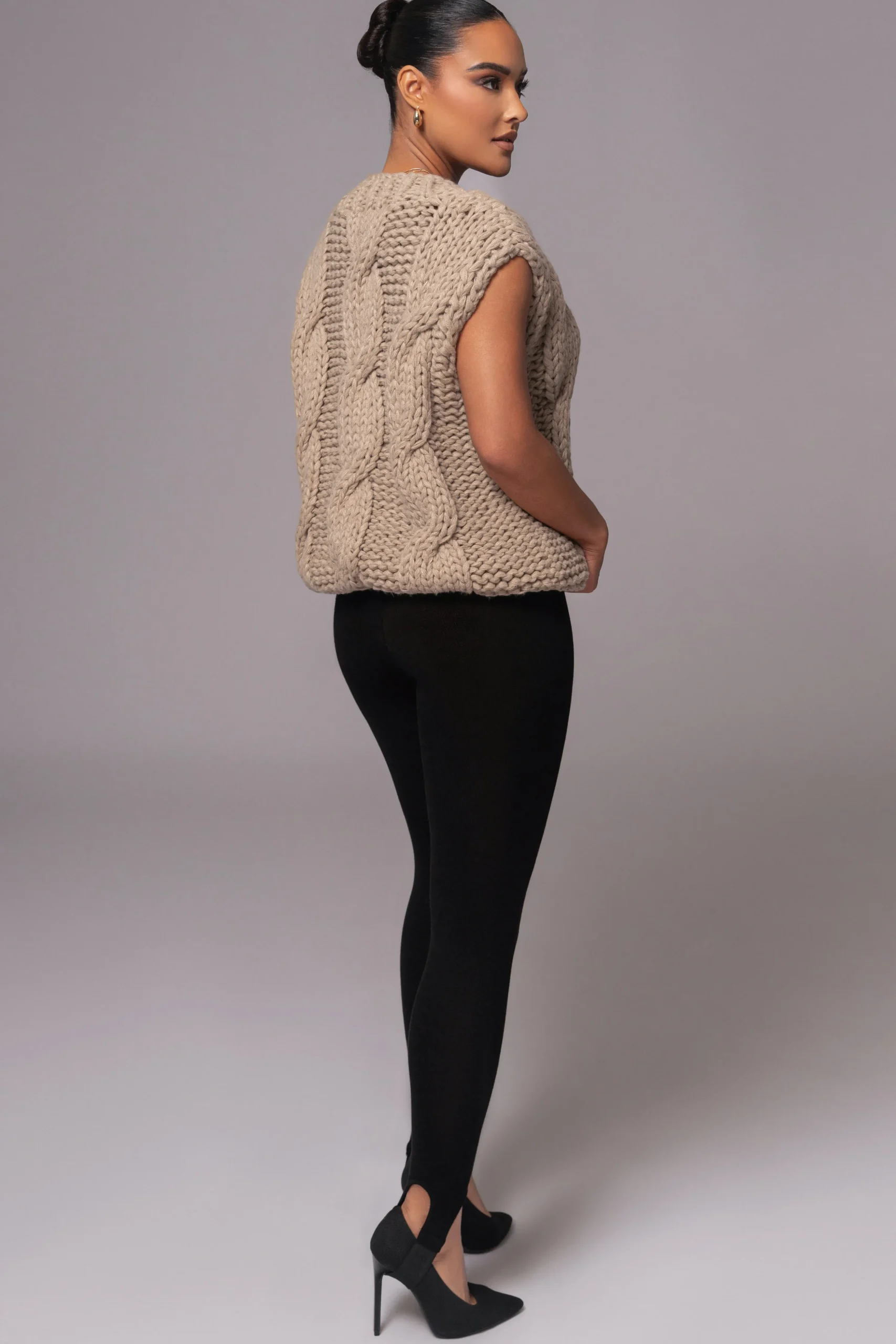 taupe_mari_cable_knit_ves_7.webp JLUXLABEL Taupe Mari Cable Knit Vest