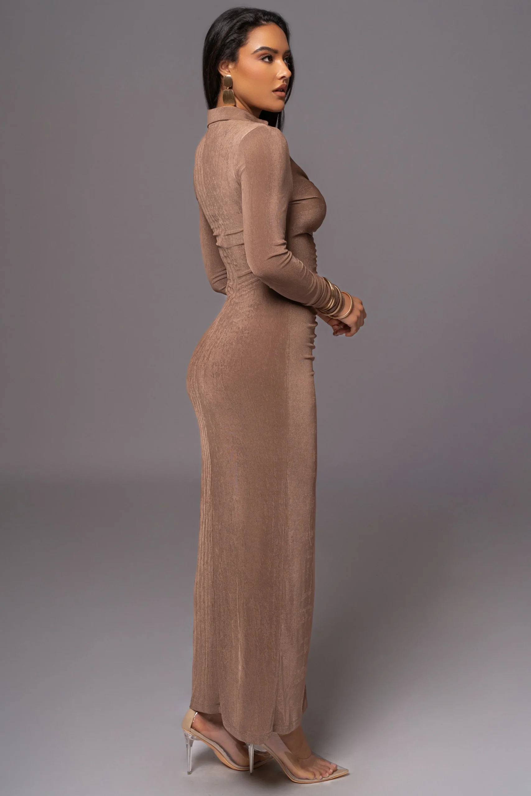 taupe_zahra_button_front__15.webp JLUXLABEL Taupe Zahra Button Front Maxi Dress