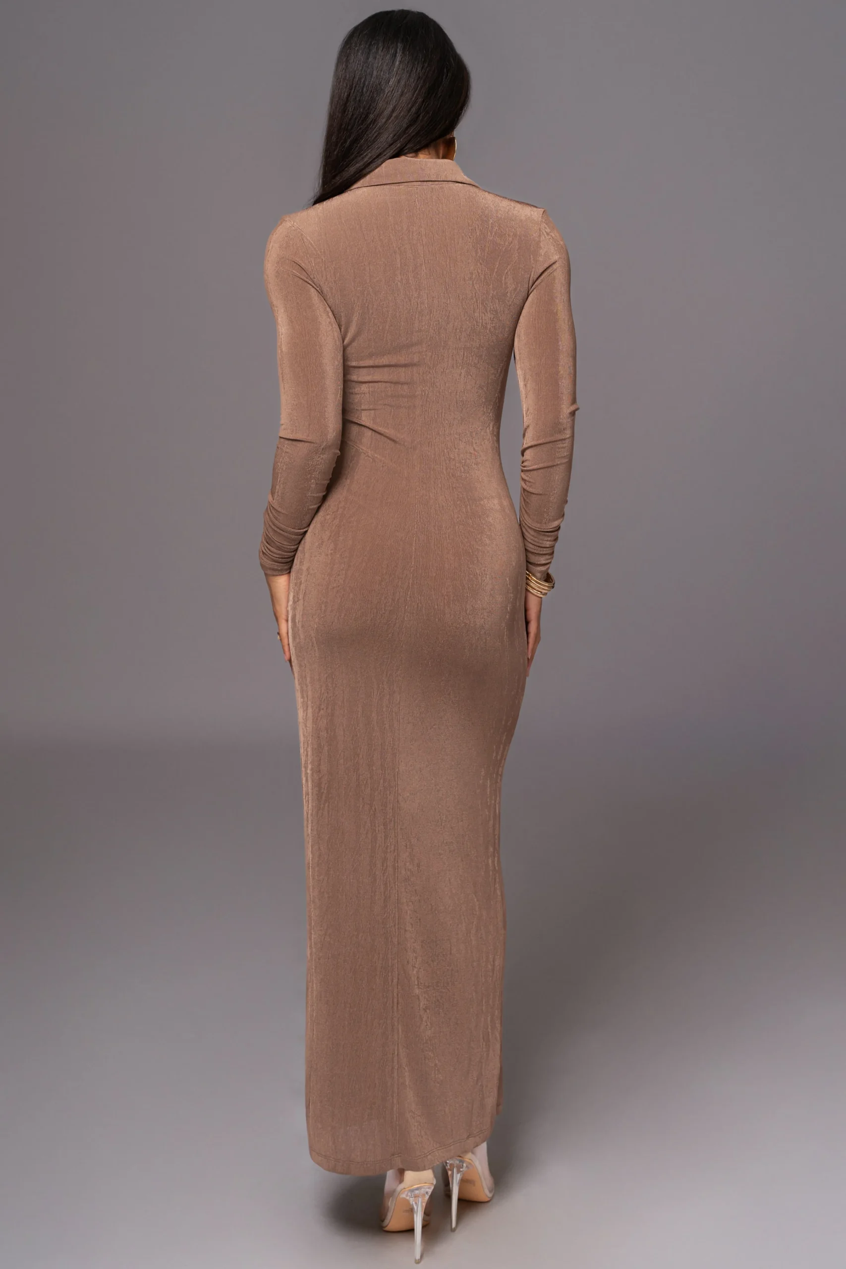 taupe_zahra_button_front__16.webp JLUXLABEL Taupe Zahra Button Front Maxi Dress