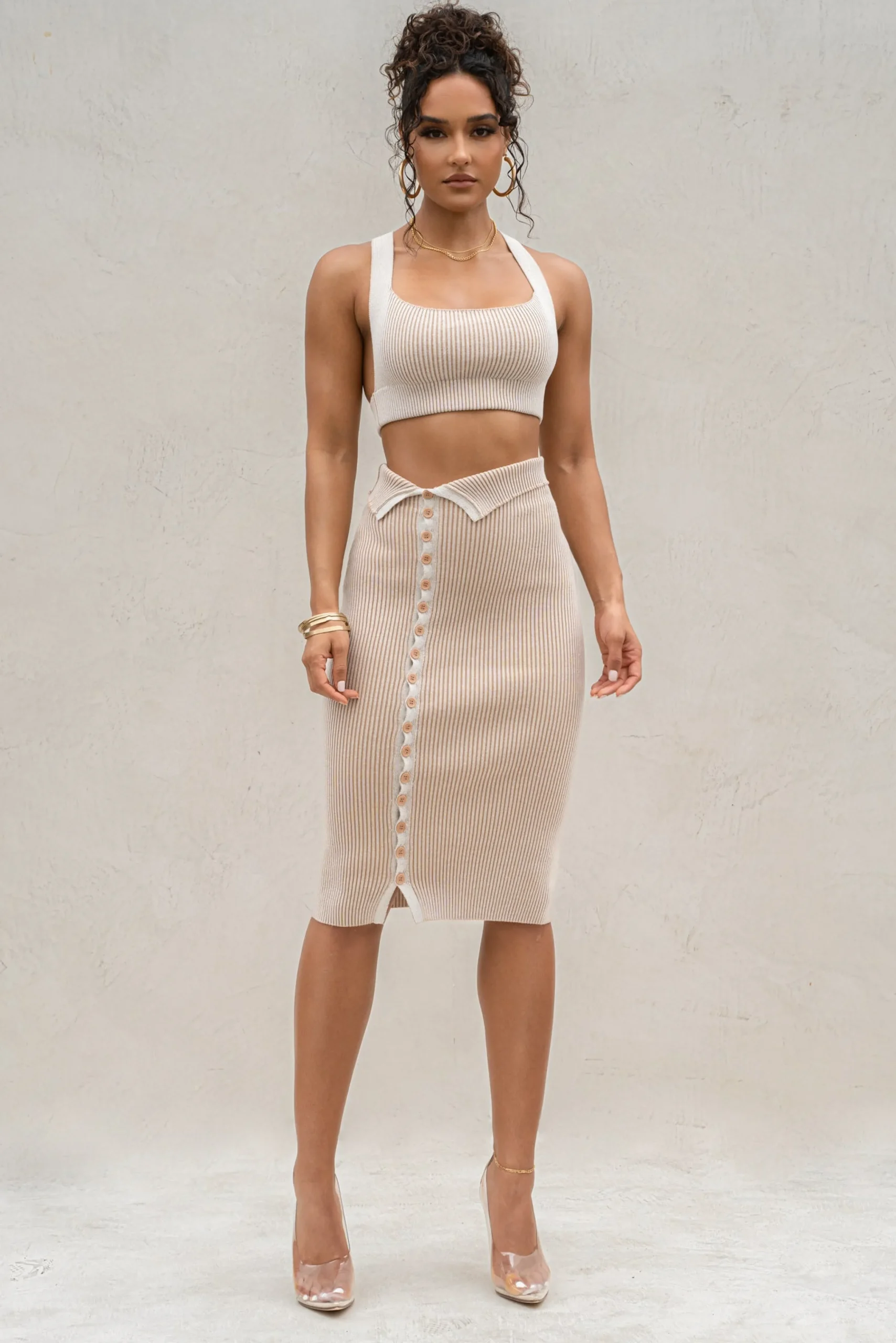 taupewhite_over_the_top_s_0.webp JLUXLABEL Taupe/White Over The Top Skirt