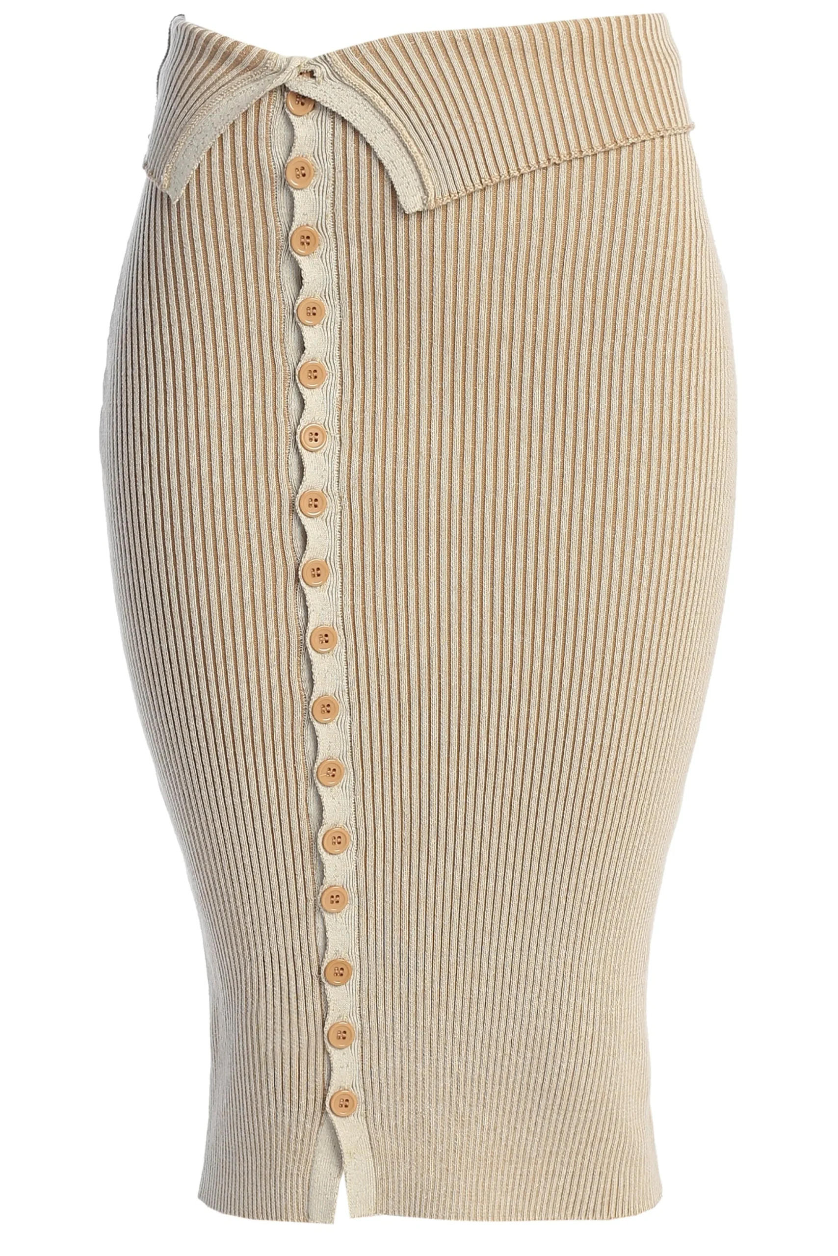taupewhite_over_the_top_s_1.webp JLUXLABEL Taupe/White Over The Top Skirt