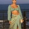 JLUXLABEL Teal Carey Long Sleeve Top